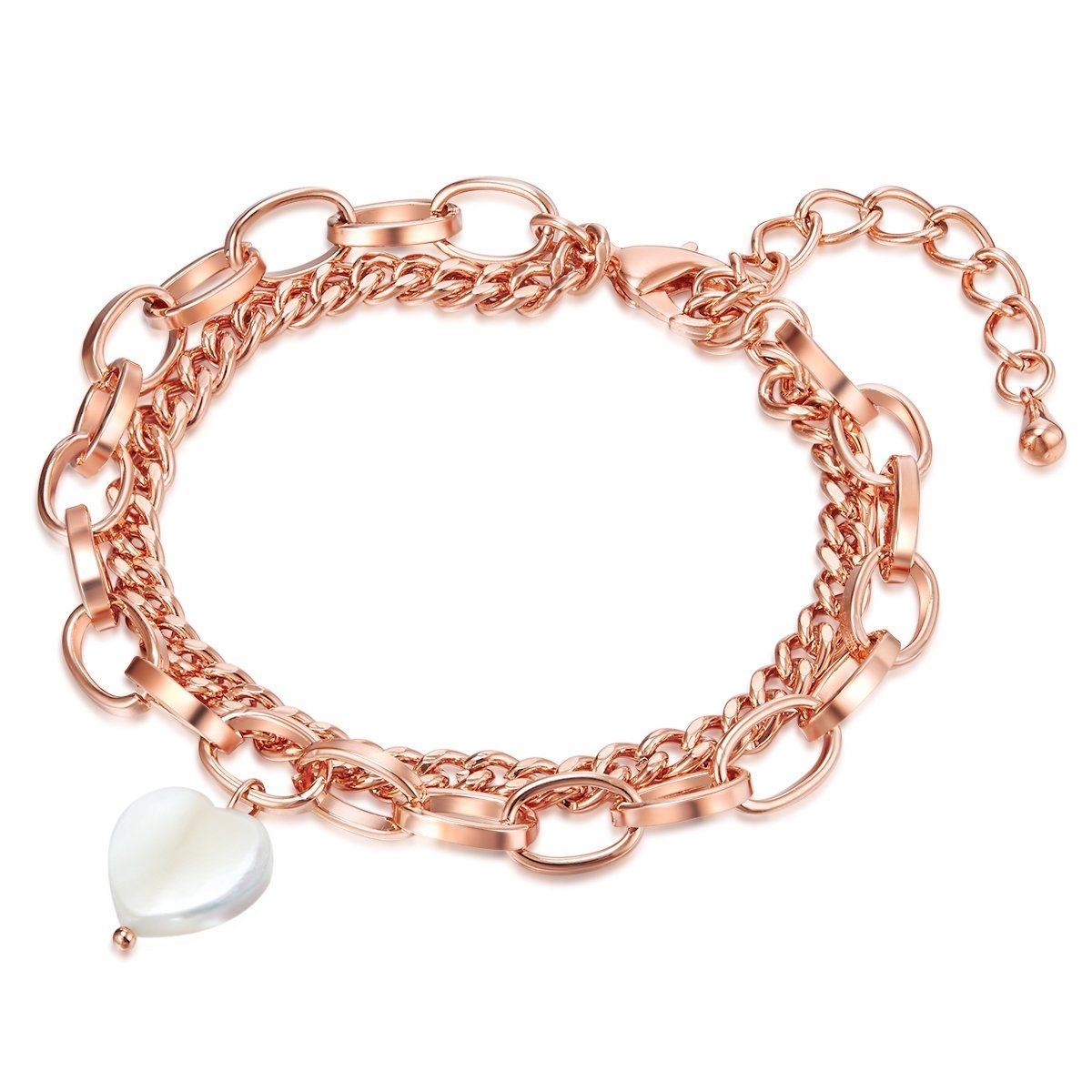 Lulu & Jane Perlenarmband roségold