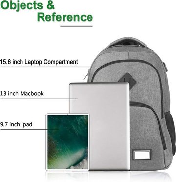 SOTOR Laptoprucksack Businesstaschen Rucksäcke Schulrucksack Wasserbeständig Laptoptasche (mit USB-Lade-Anschluss, Backpack mit Laptopfach für Für Laptop bis 15,6,16 Zoll)