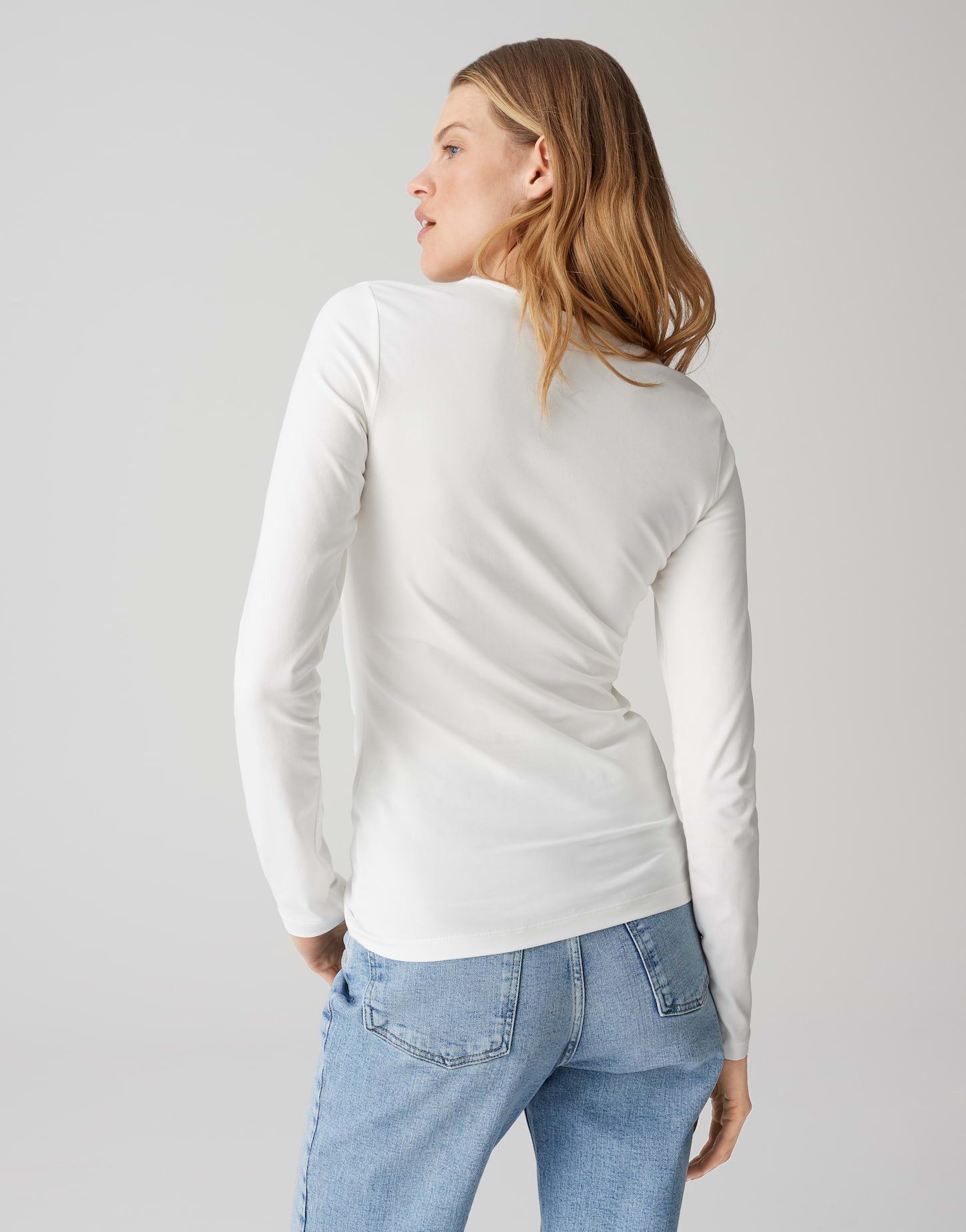 OPUS Langarmshirt SMILLA aus Jersey figurbetont geschnitten, weicher Griff, formstabil