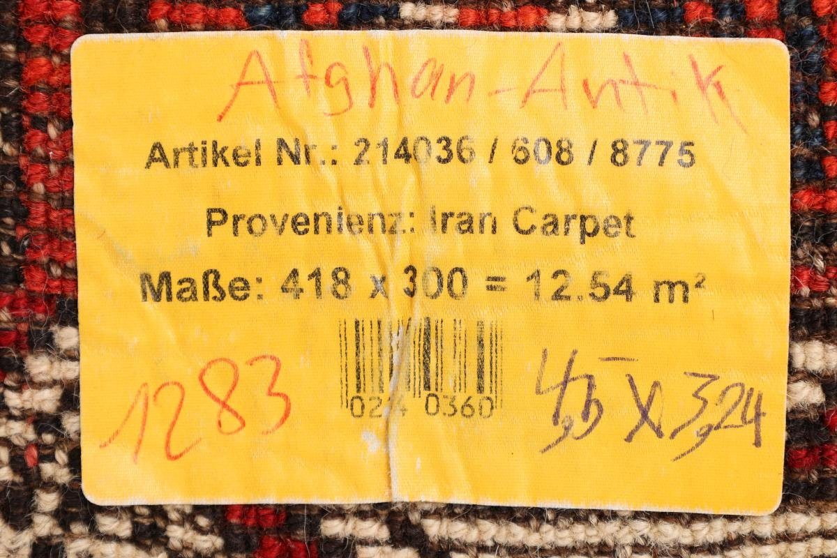 Höhe: Orientteppich, 301x419 6 Afghan Mauri mm Handgeknüpfter Nain Trading, Orientteppich rechteckig,