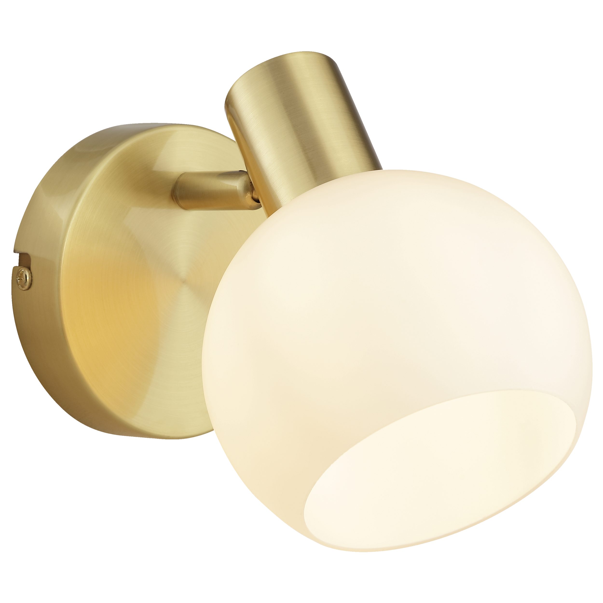 Lightbox Deckenstrahler, ohne Leuchtmittel, Wandspot, 12 x 18,5 x 16 cm, E14 Fassung, Metall Glas, messingfarben