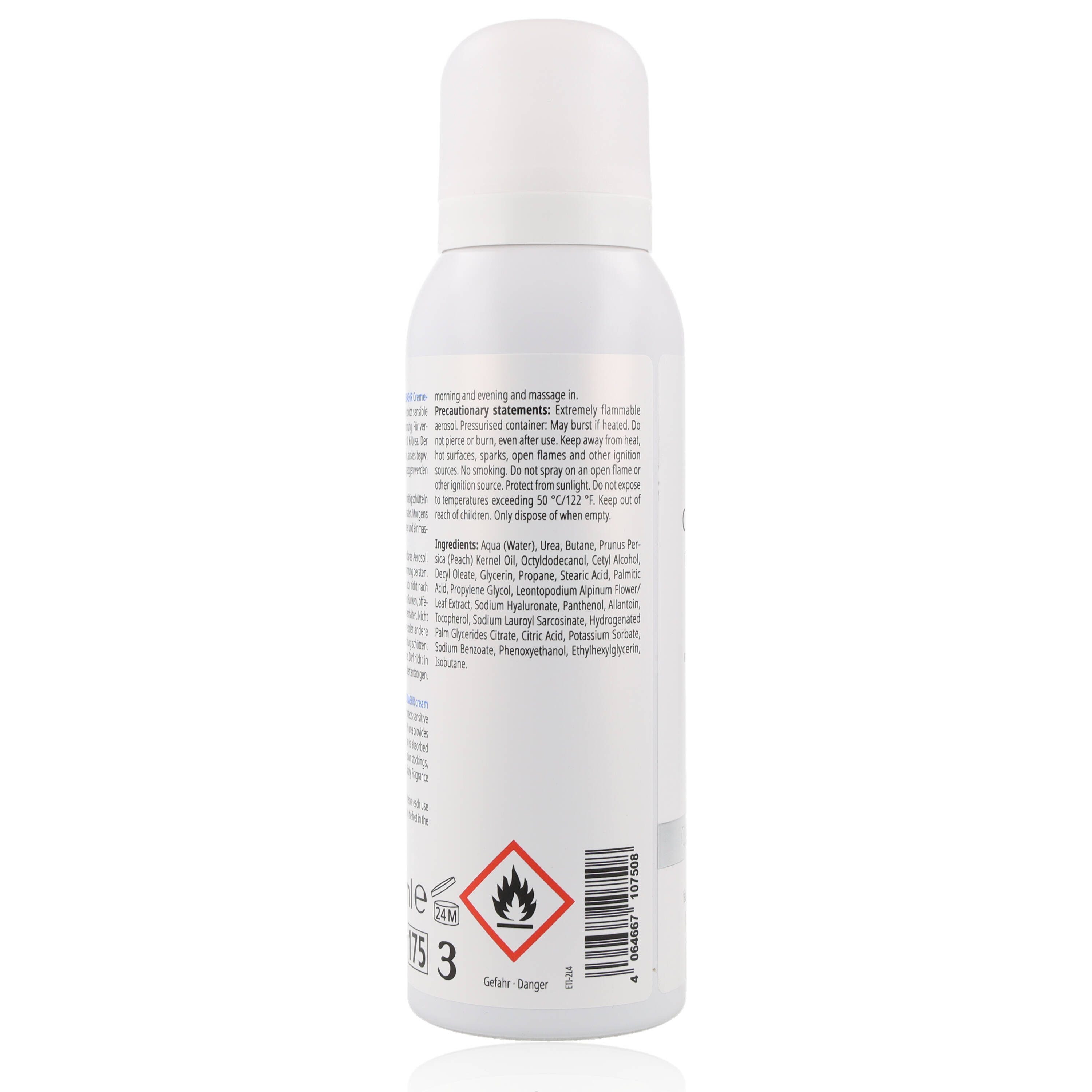 Pedibaehr Fußschaum Pedibaehr Fuß-Cremeschaum mit Edelweiß-Extrakt 125ml alle Hauttypen, Diabetiker geeignet, 1-tlg., mit Pfirsichkernöl, Panthenol, 10% Urea für sehr trockene, raue Haut