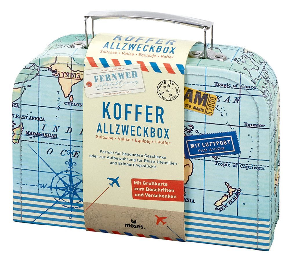 Moses. Verlag Geschenkbox Fernweh Kofferbox – Aufbewahrung für Reiseerinnerungen