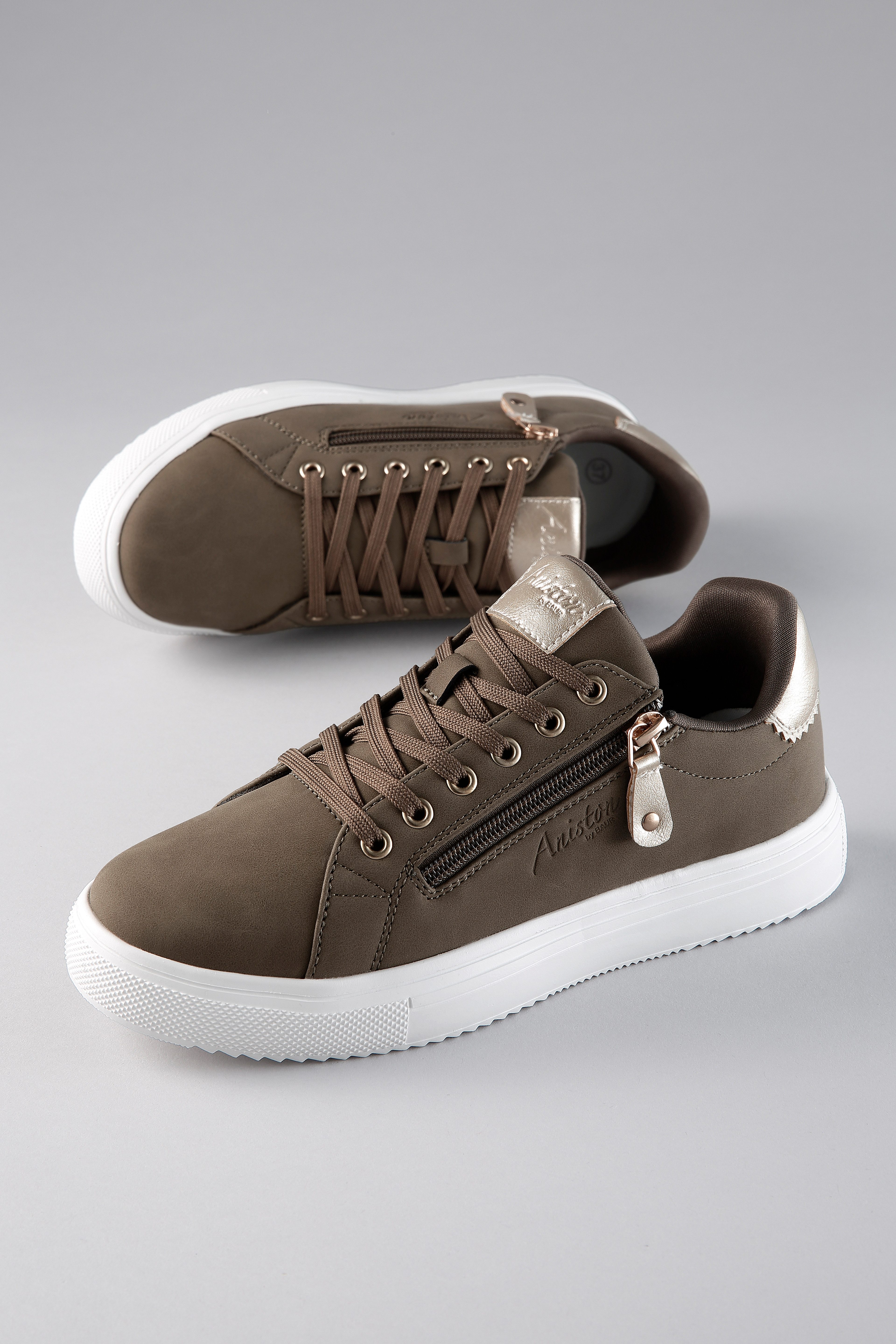 Aniston SHOES Sneaker Schnürschuh, Freizeitschuh mit Reißverschluss - NEUE KOLLEKTION