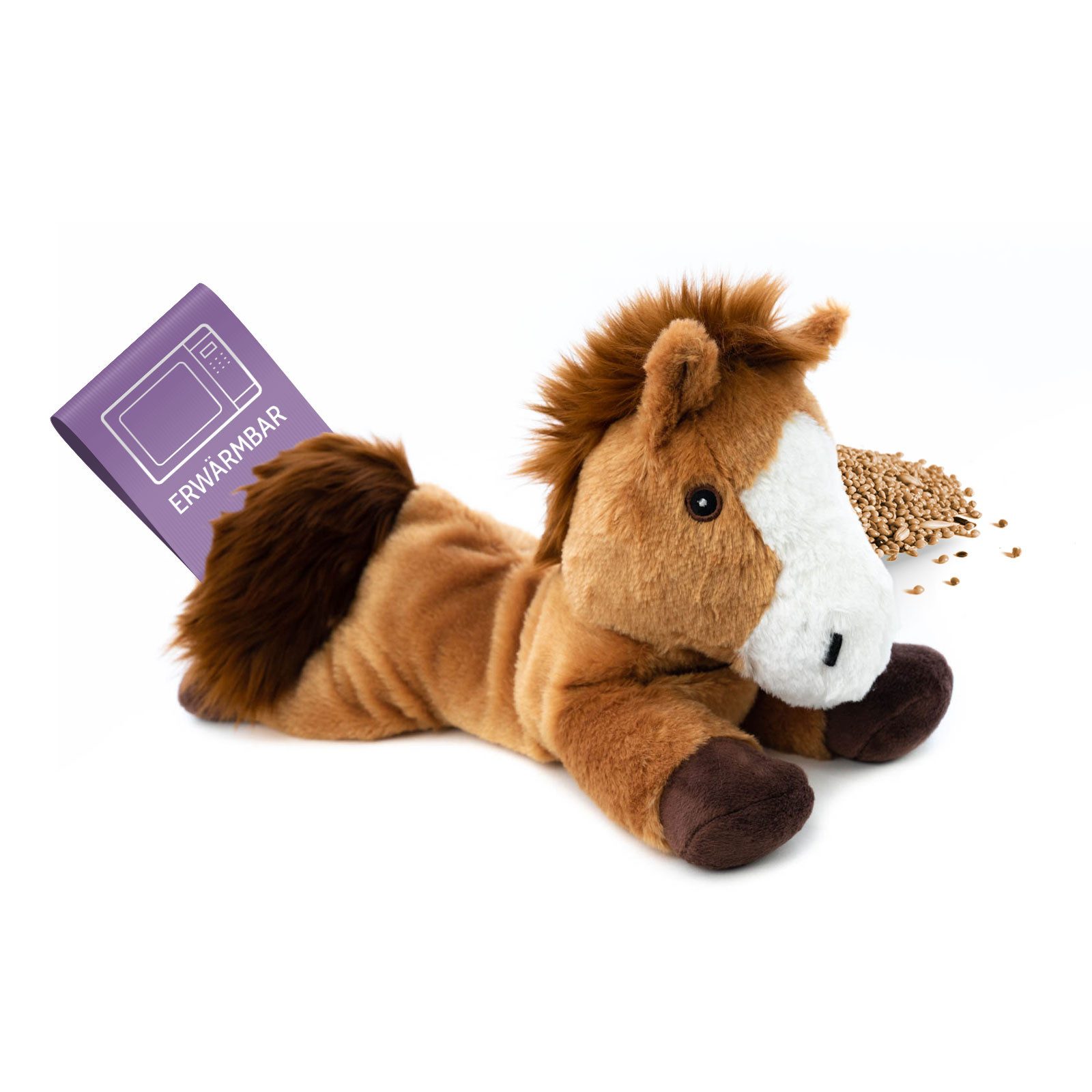 Wärmekissen Habibi Plush Wärmekissen Stofftier Pony braun