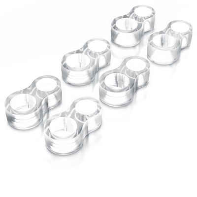 BEARWARE Wandtürstopper (Set, 6 St), Türklinkenpuffer, Twin Türgriffpuffer, Türstopper 25 x 45 mm