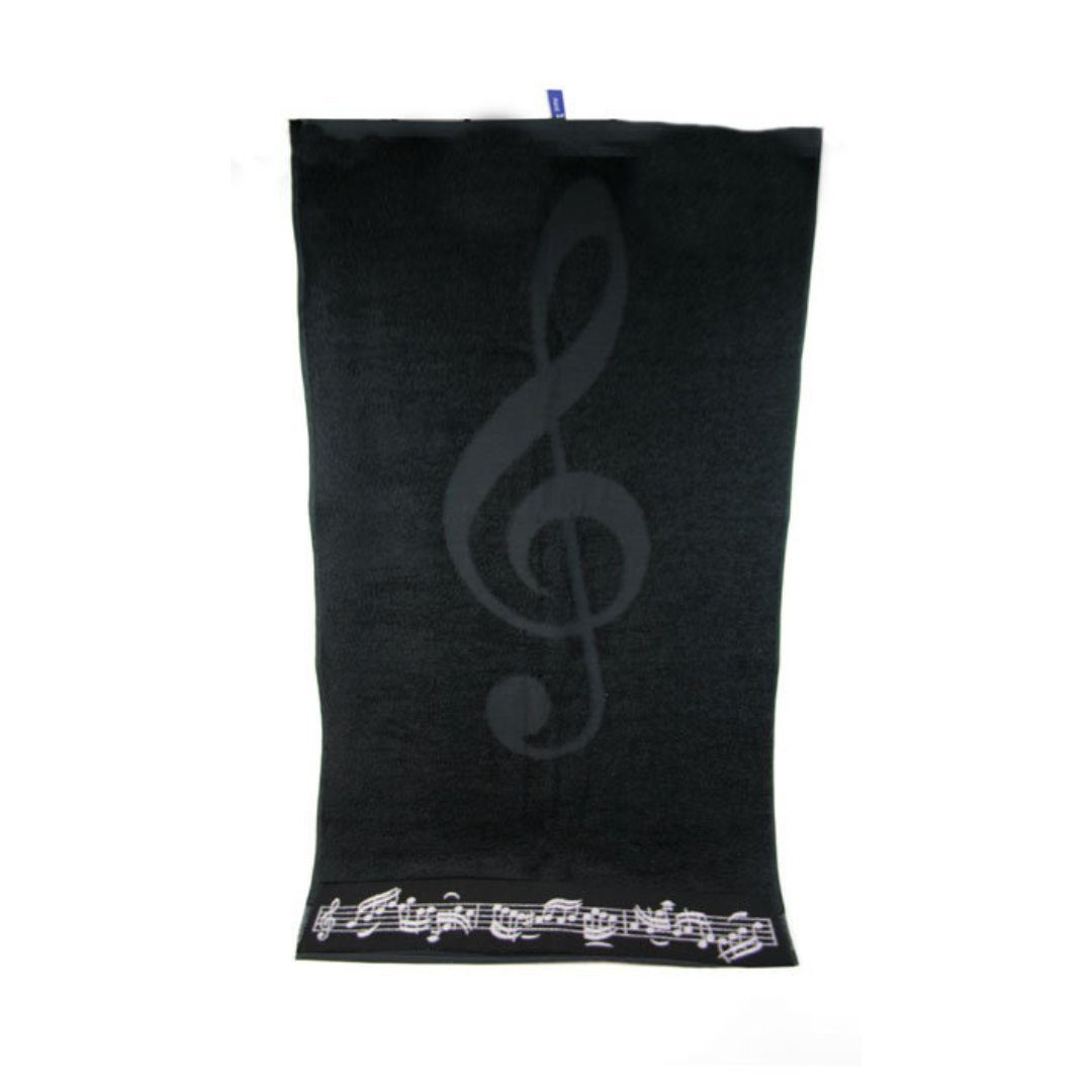 schwarz, Handtuch Notenmotiv für mugesh Duschtuch Musiker