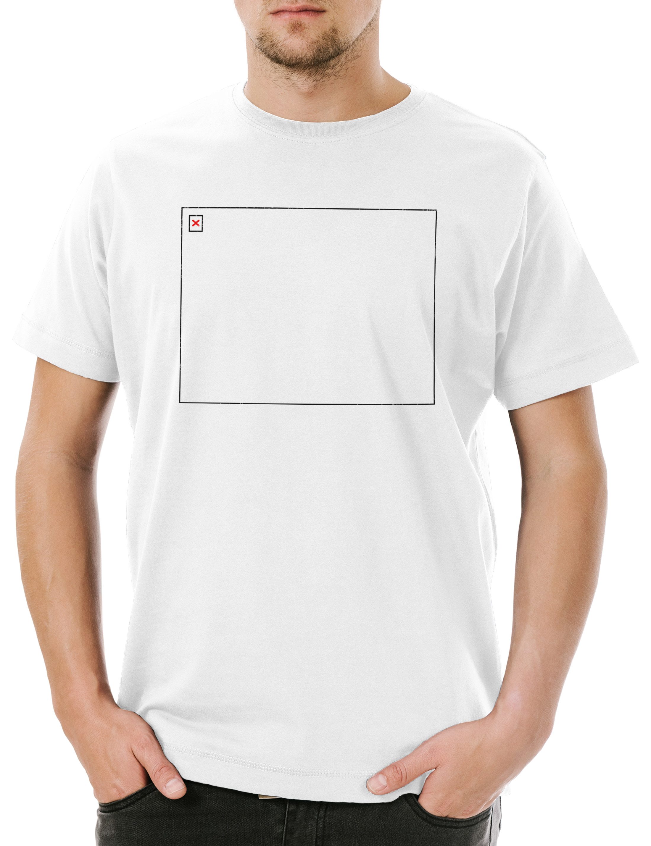 Print-Shirt Empty Frame Herren T-Shirt Geek Nerd PC Internet Informatiker Computer