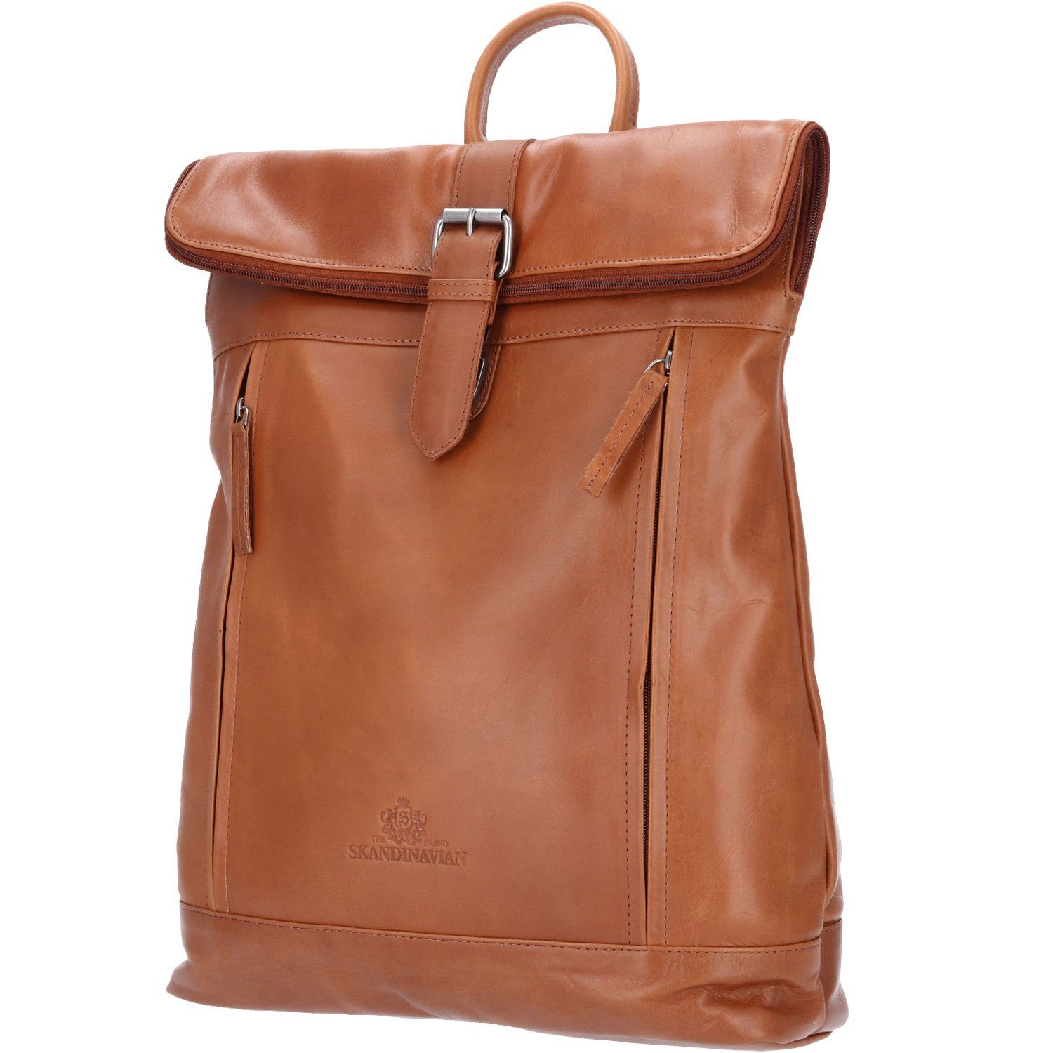 The Skandinavian Brand Freizeitrucksack The Skandinavian Brand Leder Freizeit Rucksack Cognac (1-tlg)