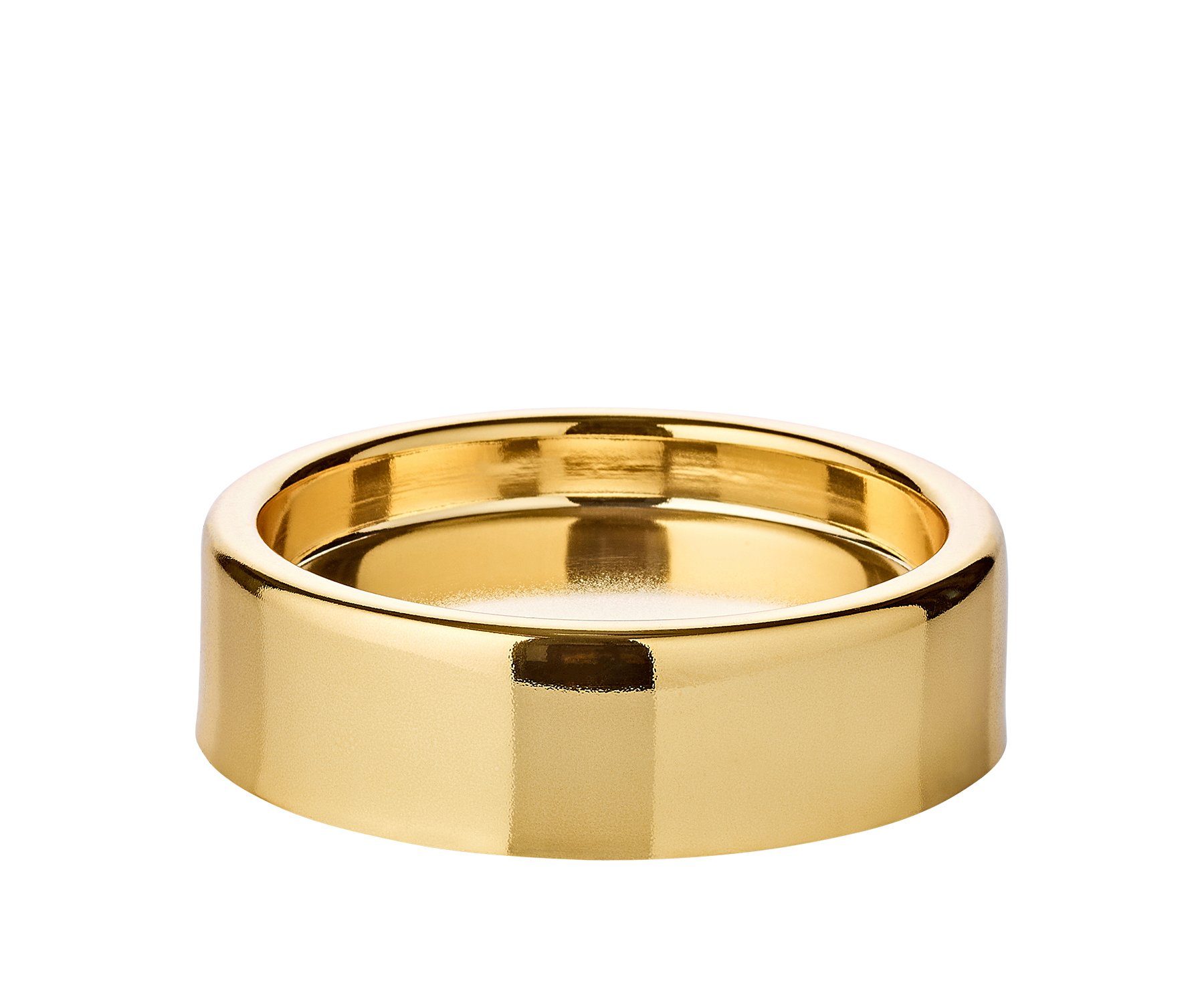 EDZARD Kerzenhalter Sanremo, 2er-Set, Edelstahl, vernickelt, hochglanzpoliert, Gold-Finish, H 2 cm