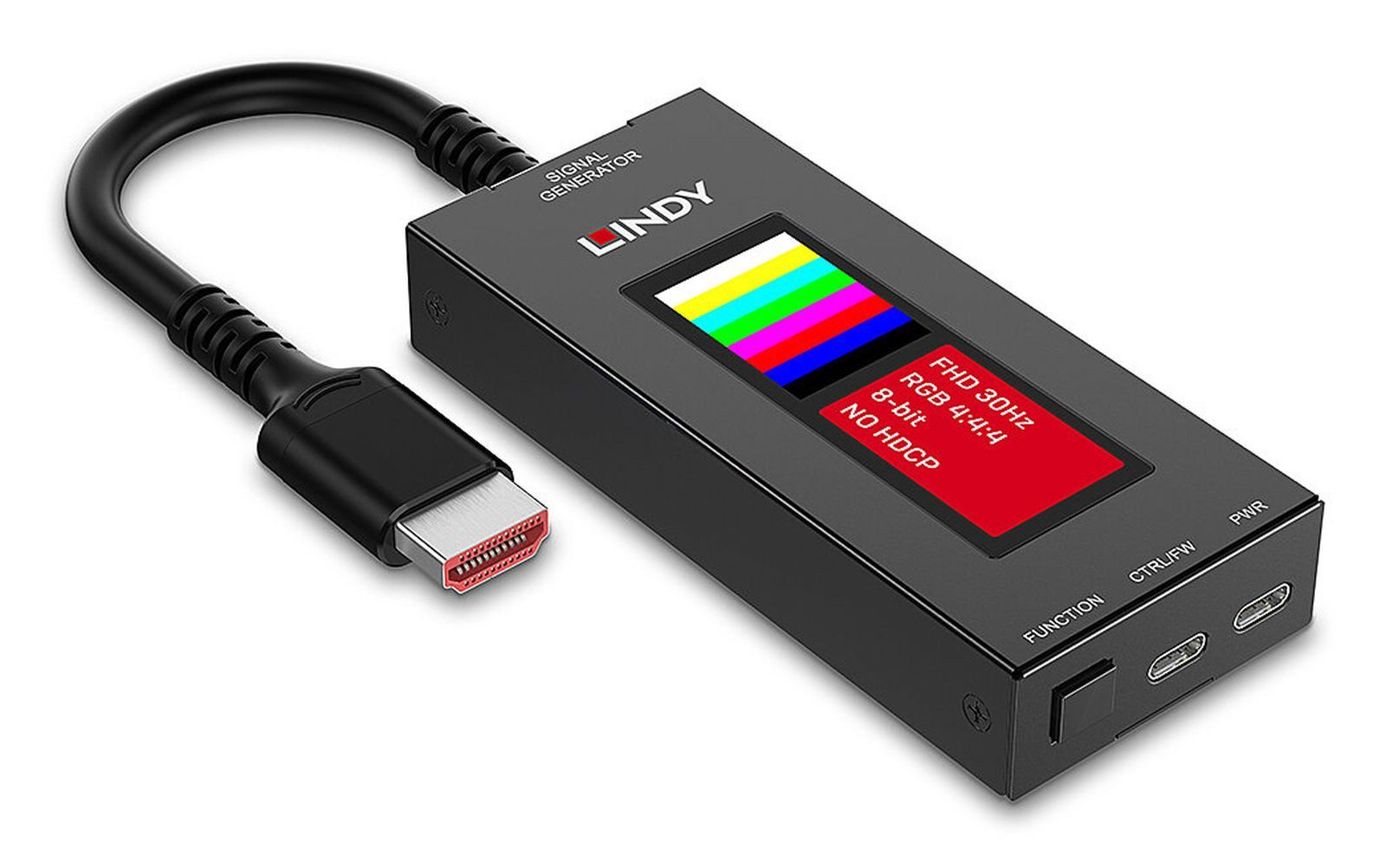 Lindy HDMI 8K30 Signal Generator Signalgenerator Schwarz Netzwerk-Adapter