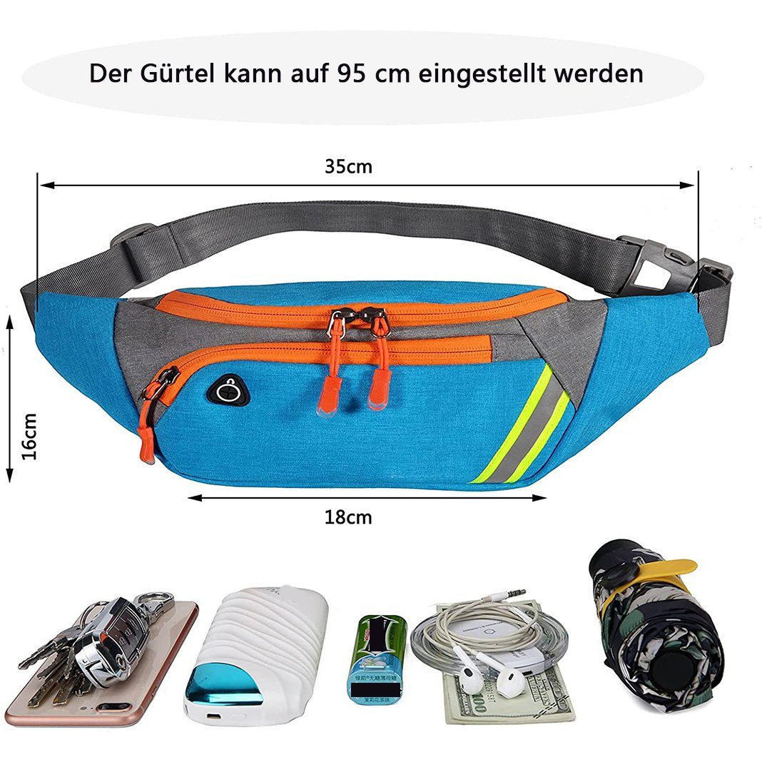 Wasserdichte Bauchtasche Hüfttasche Tasche für Damen Herren Sport Outdoor L/P 