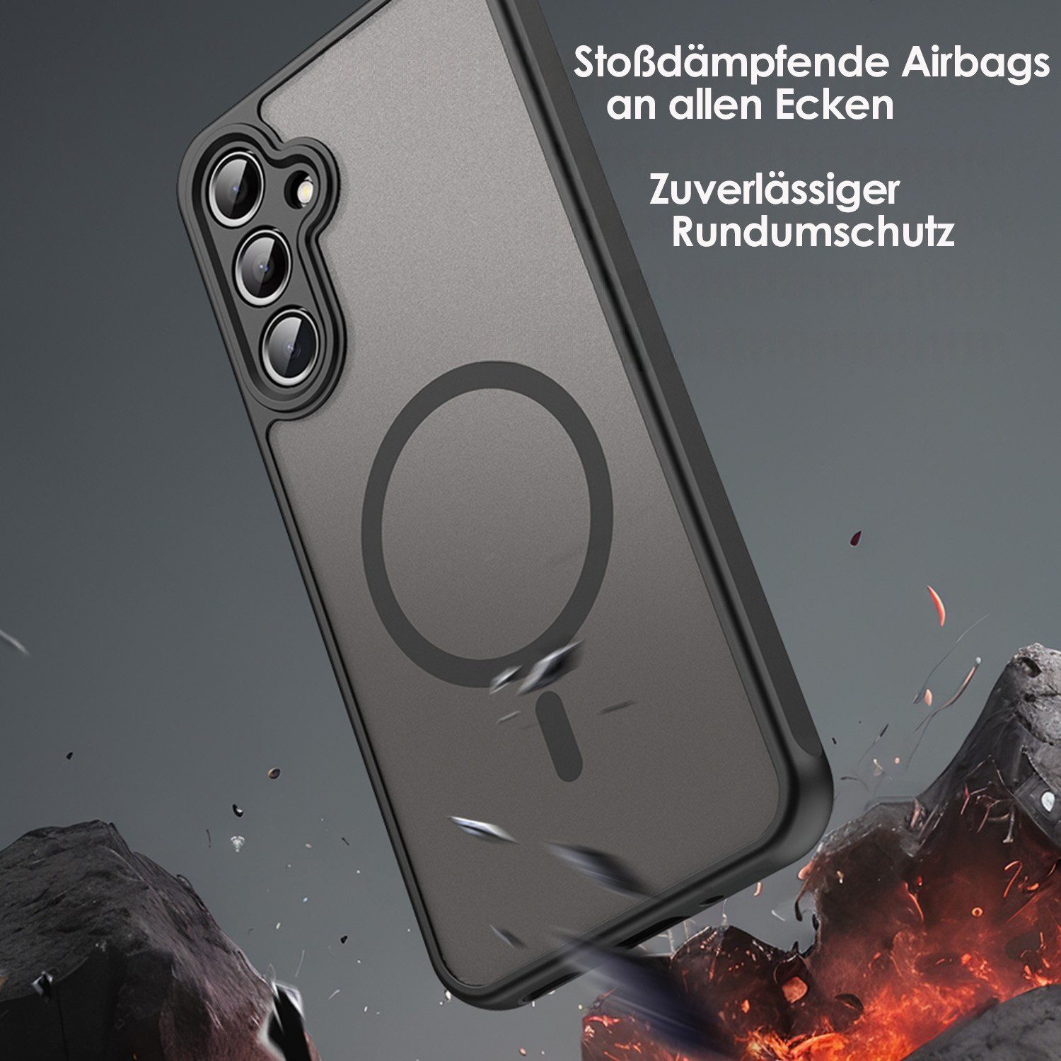 betterfon Handyhülle für Samsung Galaxy Serie Schutzhülle Magnet Case Hülle magnetisch, Magnetisches Laden, mattes Design, kratzfest & stoßfest verarbeitet – Bild 5 von 5