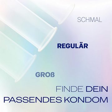 durex Kondome Hautnah Classic – Ultra dünn, mit anatomischer Easy-On-Form & mit Silikongleitgel befeuchtet, 8 St.