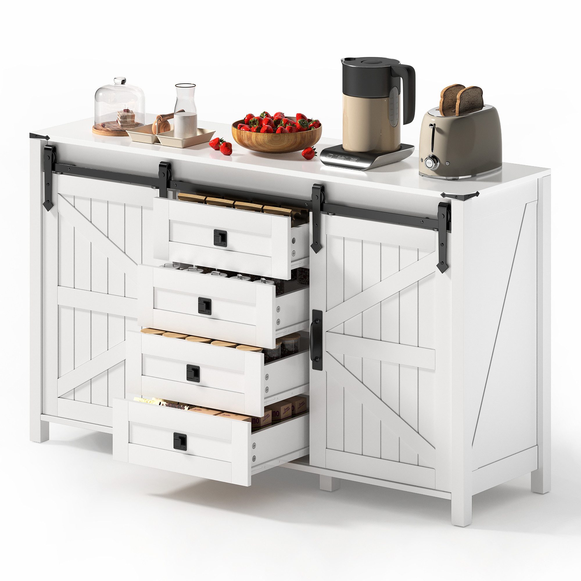 MODFU Sideboard Küchenbuffet,Kommode (Vintage Sideboard mit günstig online kaufen