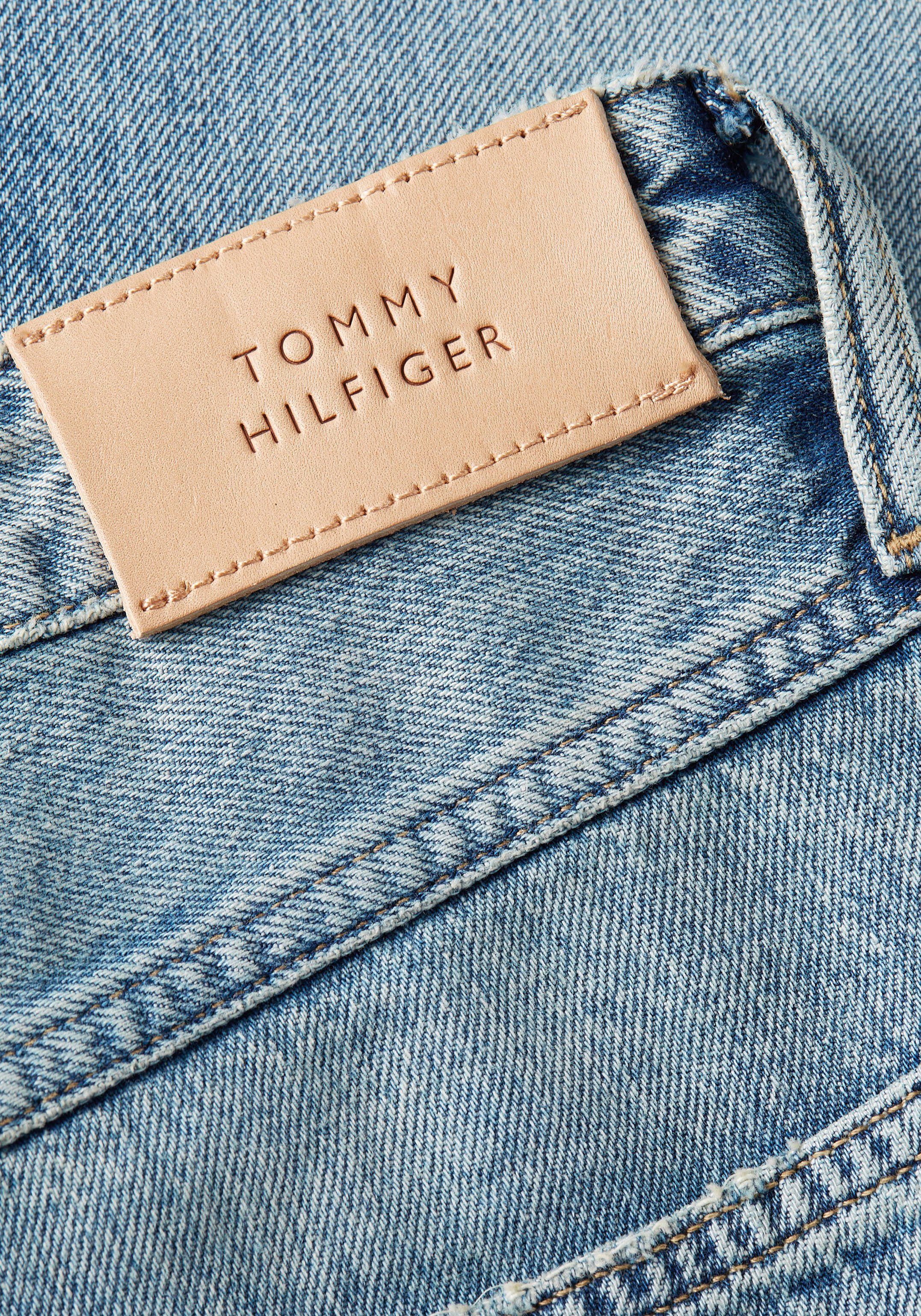 mit Logostickerei Straight-Jeans WRN HW CLASSIC Hilfiger STRAIGHT A Tommy MIO