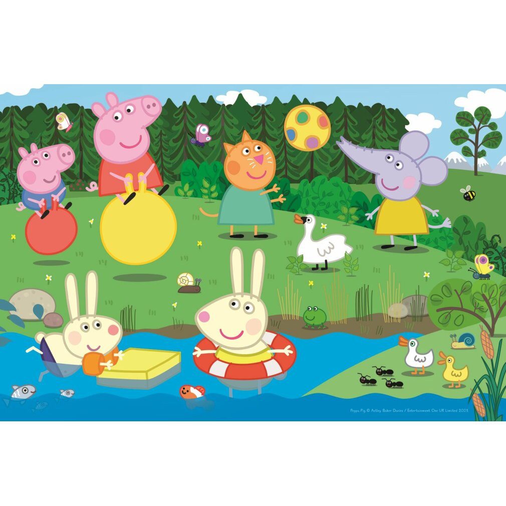 Trefl Puzzle Puzzle Peppa Pig am Teich 60 Teile, Puzzleteile günstig online kaufen
