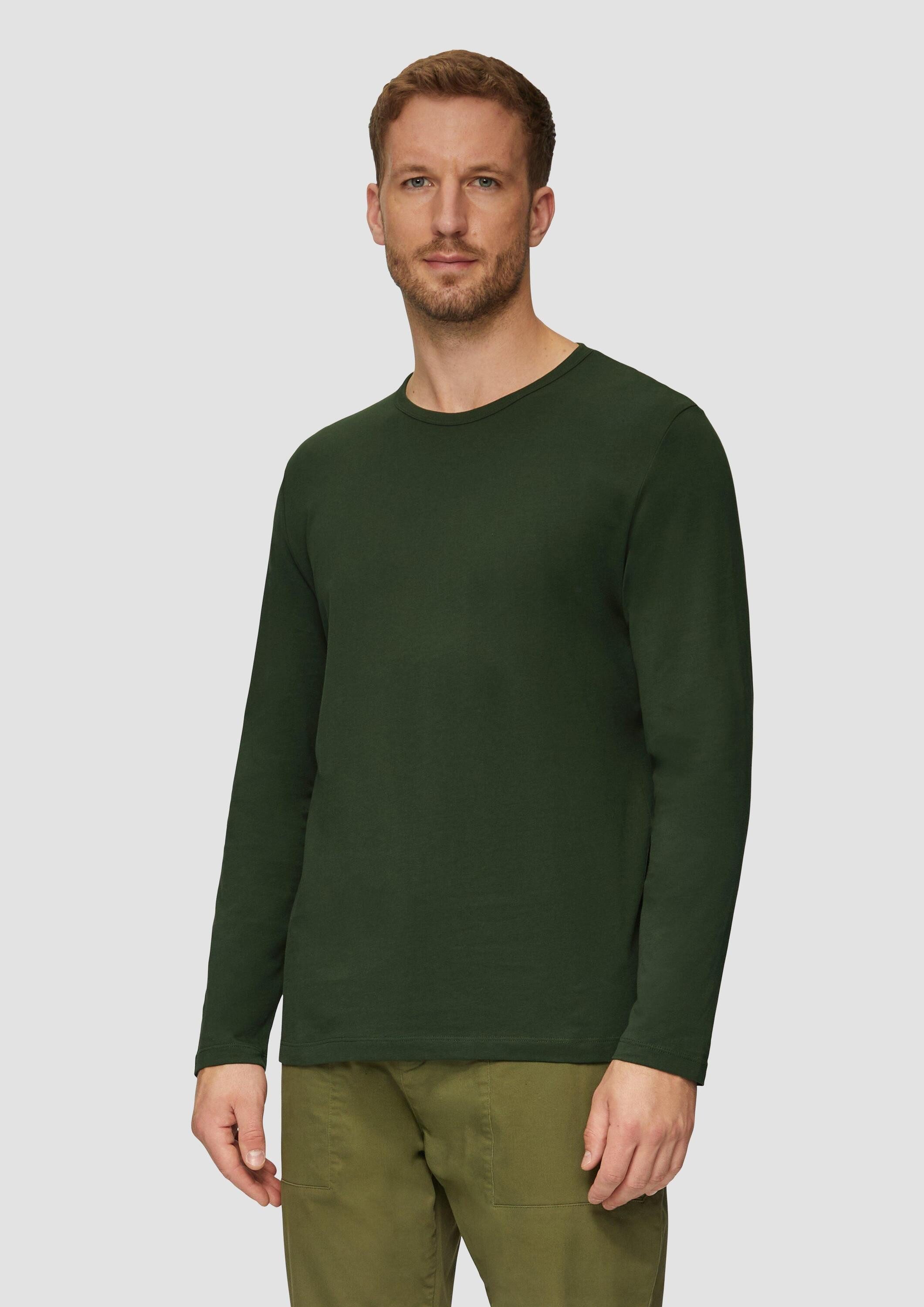 s.Oliver Langarmshirt T-Shirt Softes Langarmshirt aus Baumwolljersey