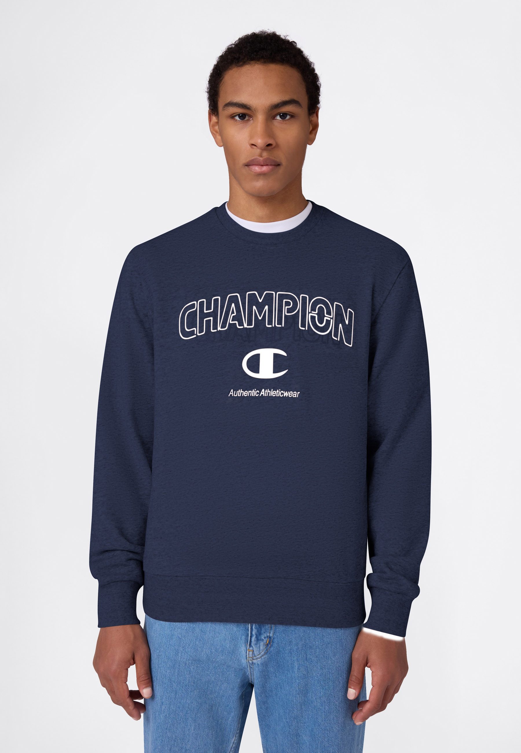 Champion Sweatshirt Graphic Terry Crewneck Sweatshirt sportlicher Schnitt, für Sportmode und Freizeit, Rundhalsausschnitt