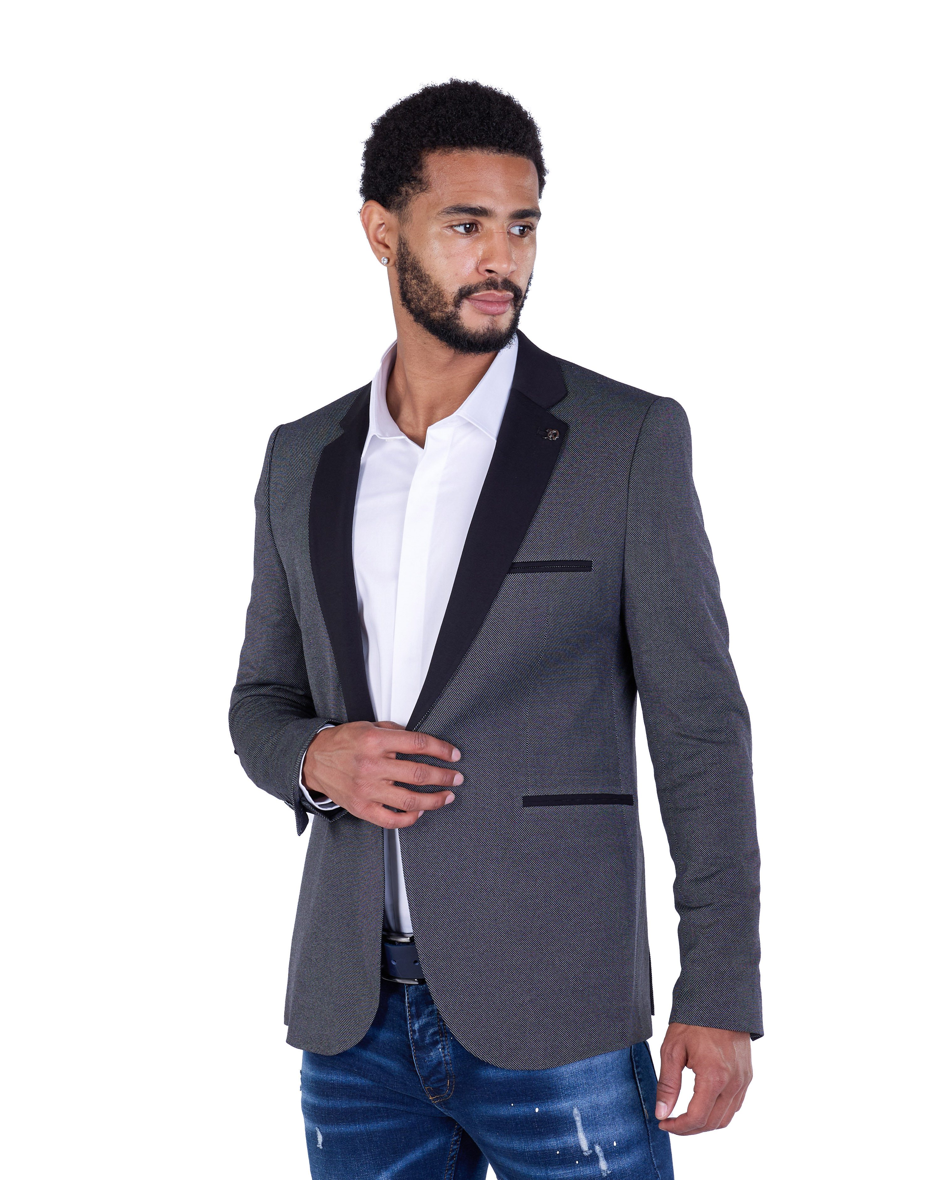 Denim Distriqt Jerseysakko Herren Slim Fit günstig online kaufen