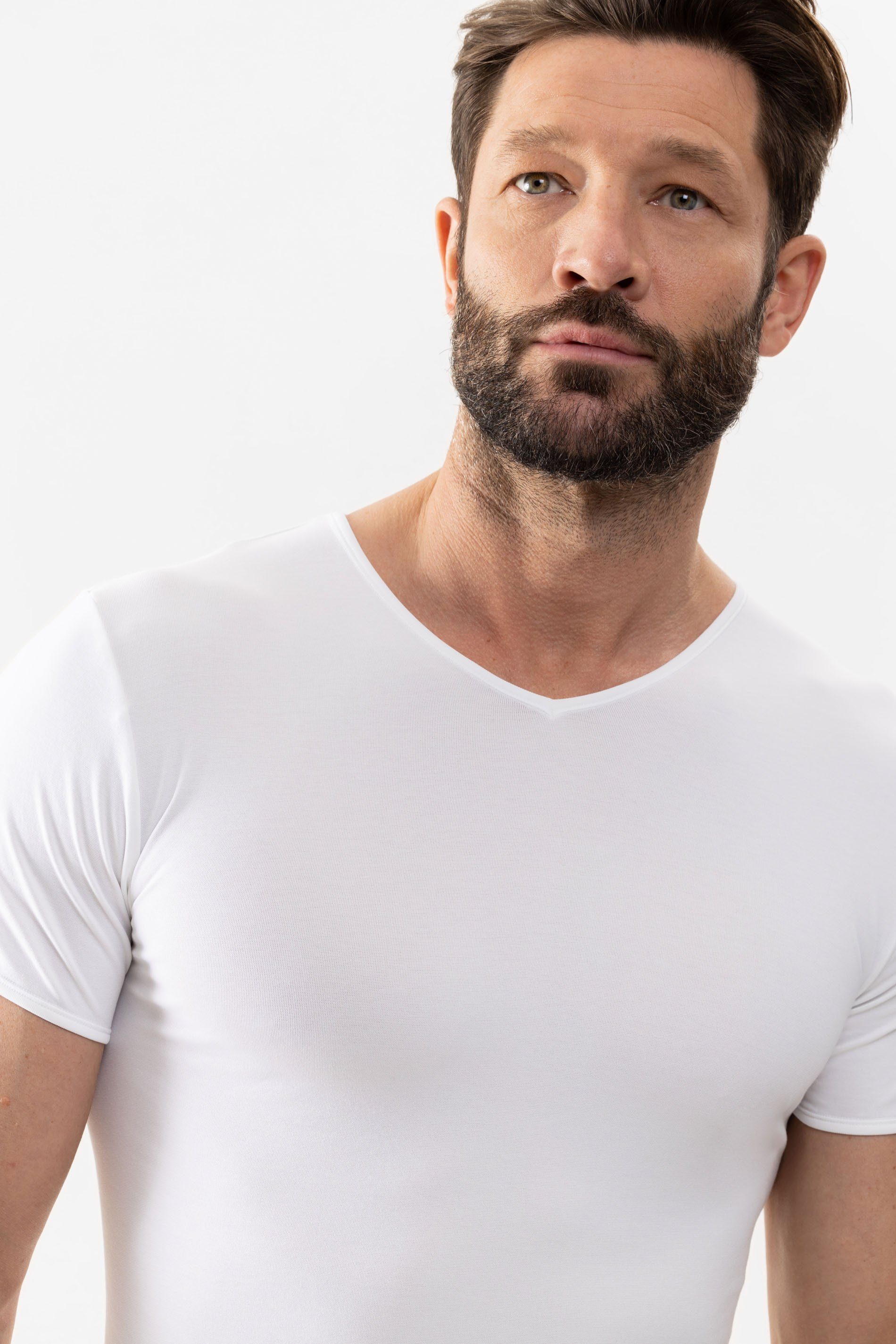 Mey Unterziehshirt Mey Herren Shirt Serie Software Uni (1-St) Modal-Mix, V-Neck, Kurzarm, Feinripp, ohne Seitennähte