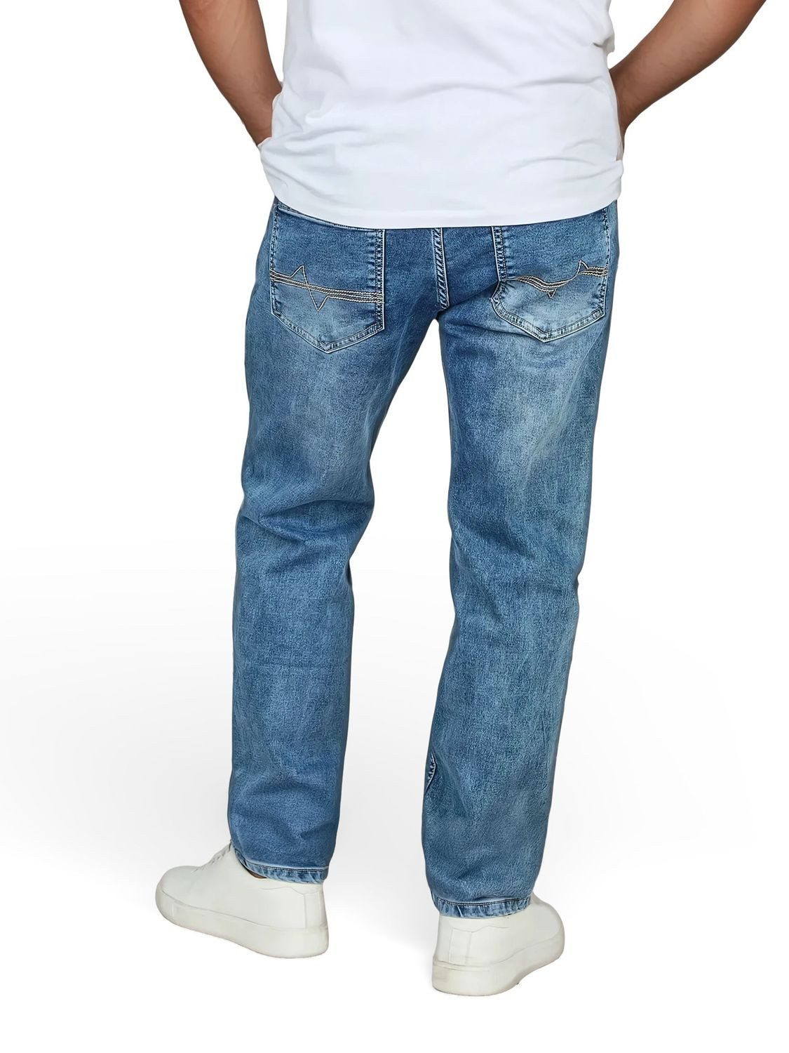 DENIMFY Straight-Jeans Herren Jeanshose DFAlvin Straight Fit Denim Hose mit Stretch – Bild 2 von 4