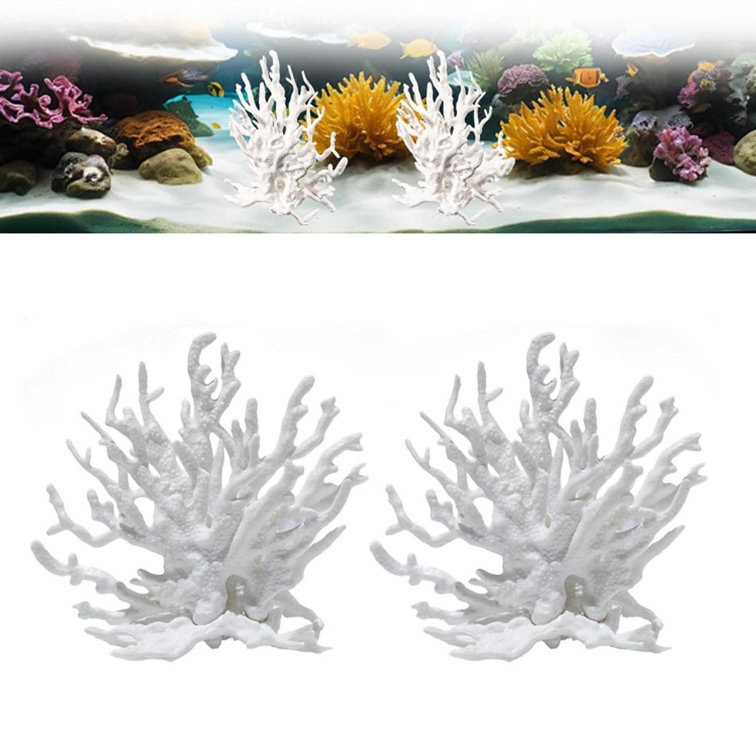LuxusKollektion Aquariendeko Aquarium Deko Künstliche Koralle 2er Set