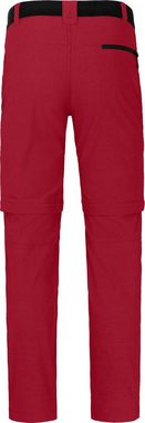 Bergson Zip-off-Hose LEBIKO Zipp-Off Herren Wanderhose, robust, elastisch, Normalgrößen, rot