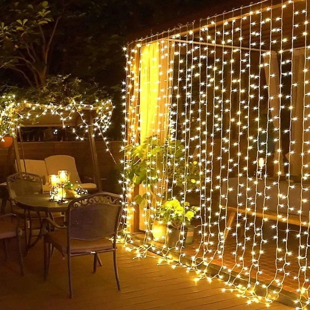 Montegoni LED-Lichterkette 3x2m 200 LED Vorhang günstig online kaufen