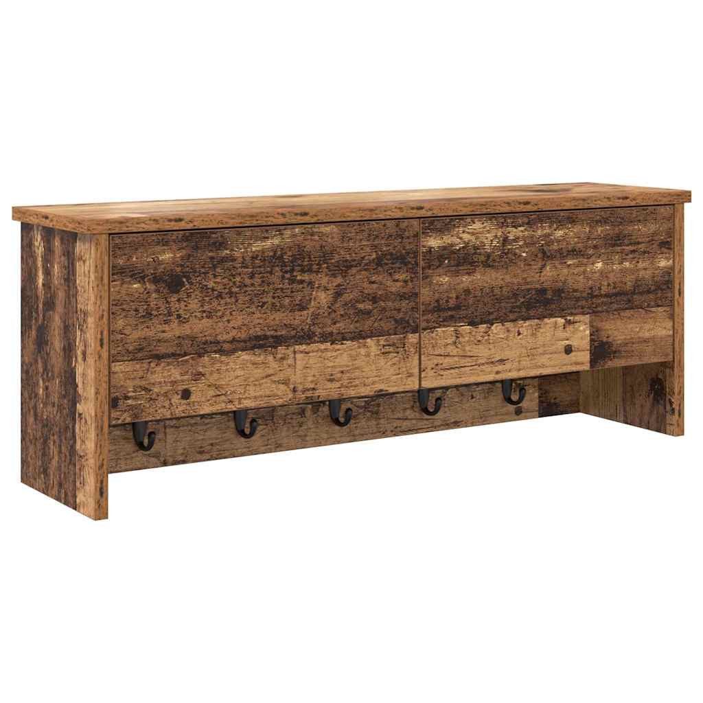 vidaXL Regal Wandmontierter nachttisch Wandhalterung Altholz 80 x 20 x 30 cm, 1-tlg.