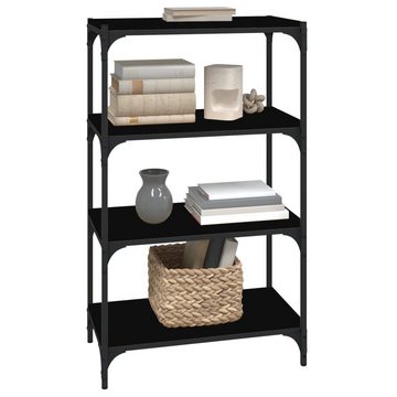 furnicato Bücherregal Schwarz 60x33x100 cm Holzwerkstoff und Stahl