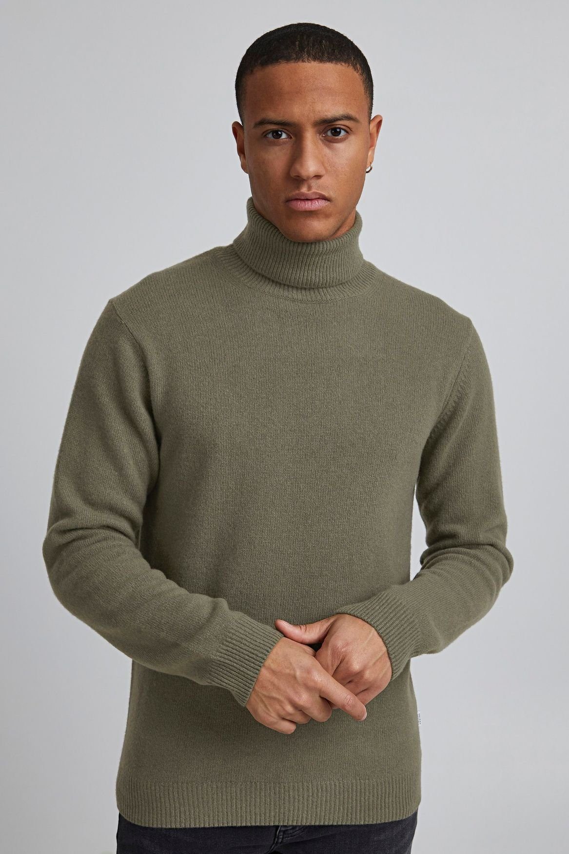 Rollkragen Olive Casual Basic Sweater 4428 Pullover Warmer KARL in Strick Friday Strickpullover