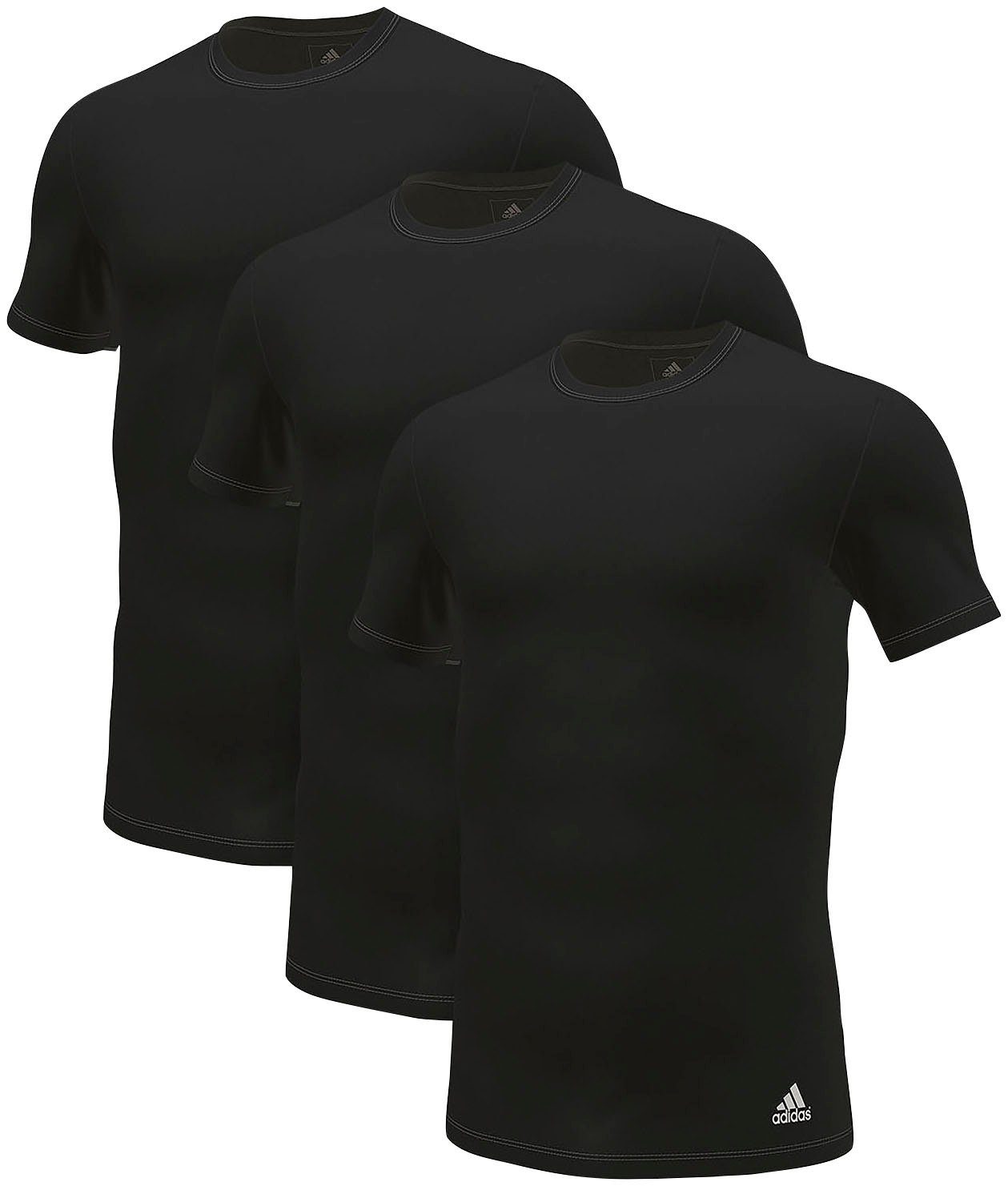 adidas Performance adidas Sportswear Unterhemd (Packung, 3-St) Black