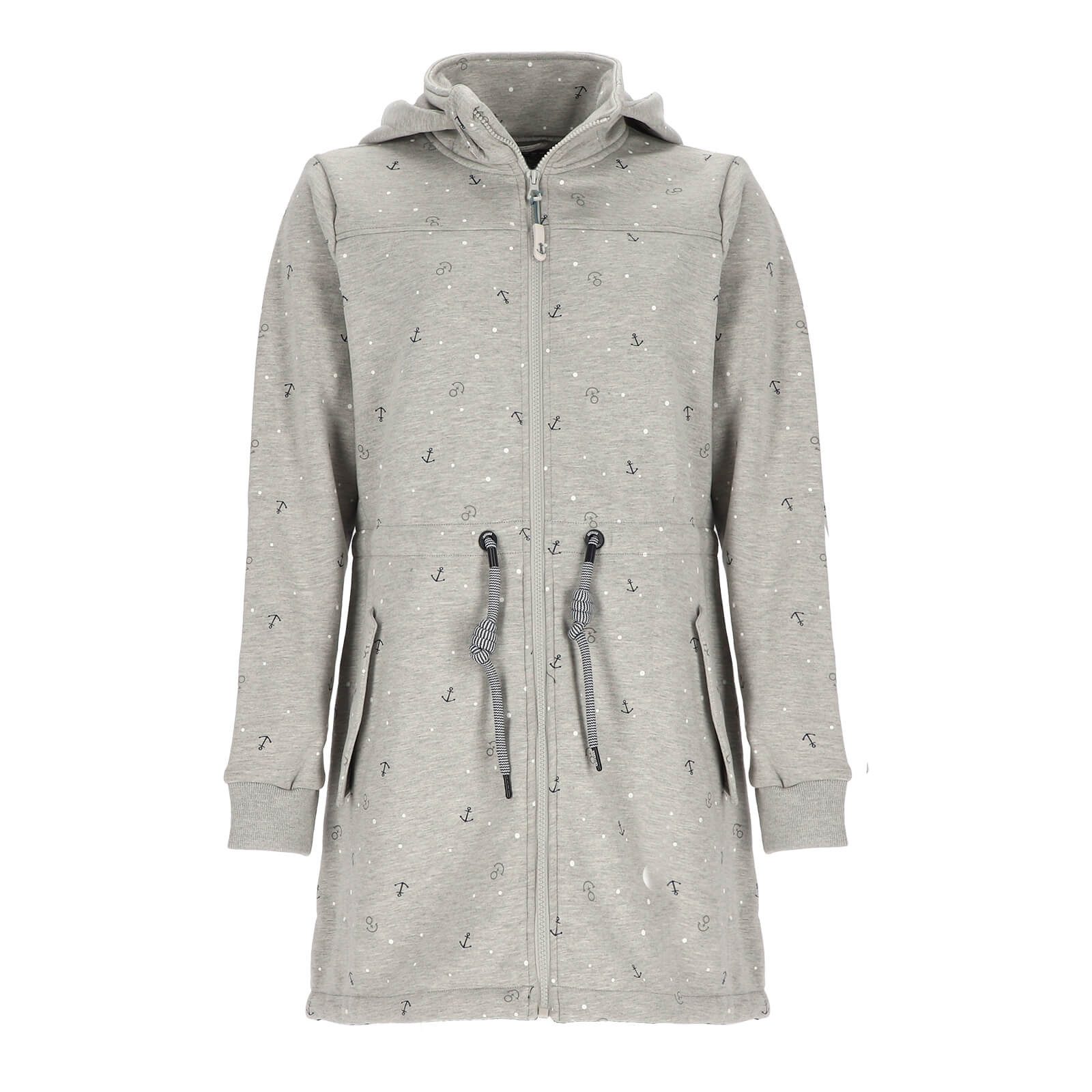 Leitfeuer Wintermantel Damen Fleecemantel mit Allover-Print und Polarfleece günstig online kaufen