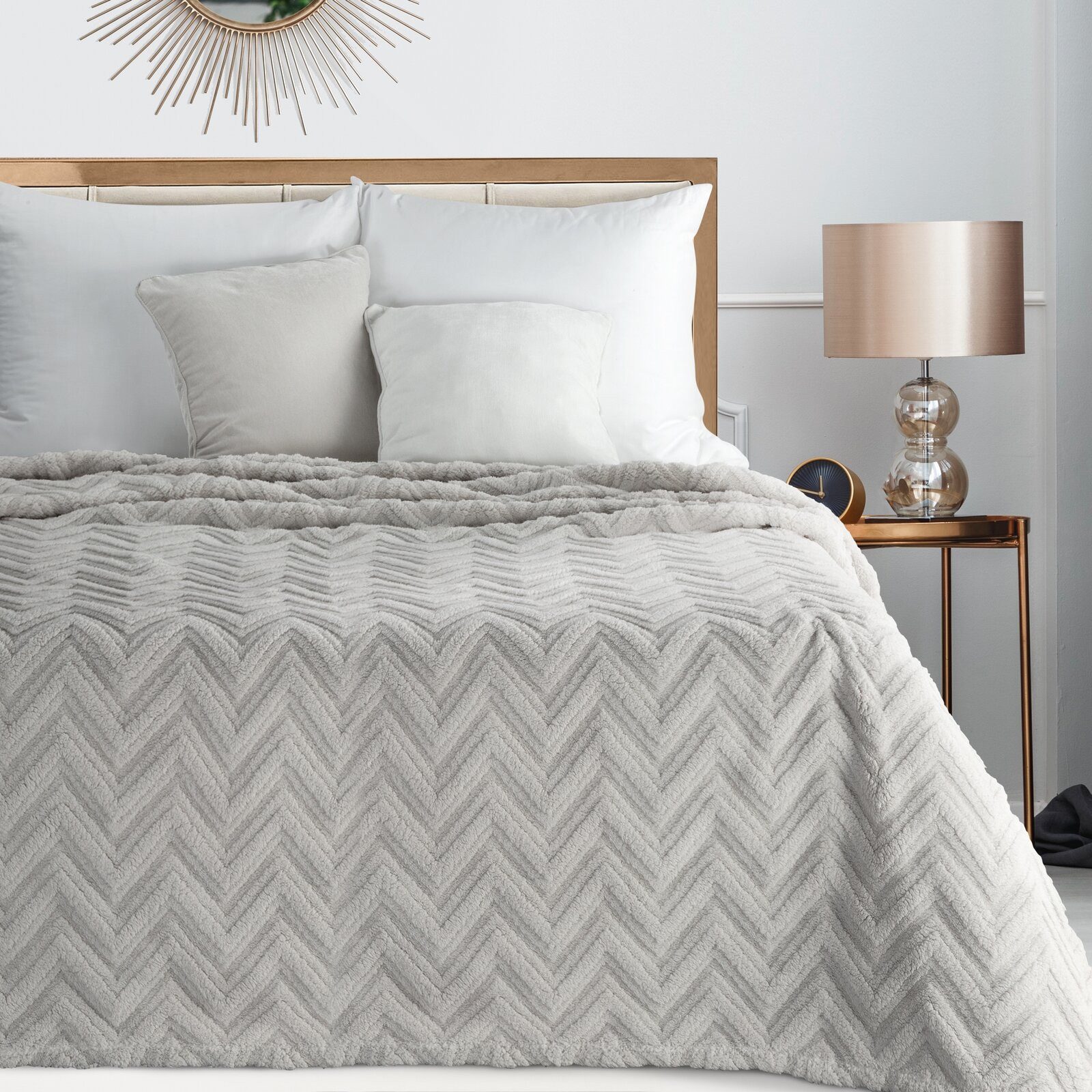 Wohndecke HYGGE Kuscheldecke mit Fischgrät-Struktur, Design91, Waffelmuster günstig online kaufen