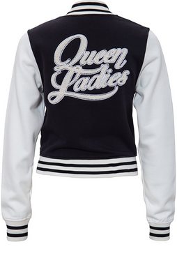 QueenKerosin Collegejacke mit Frottier-Stickerei