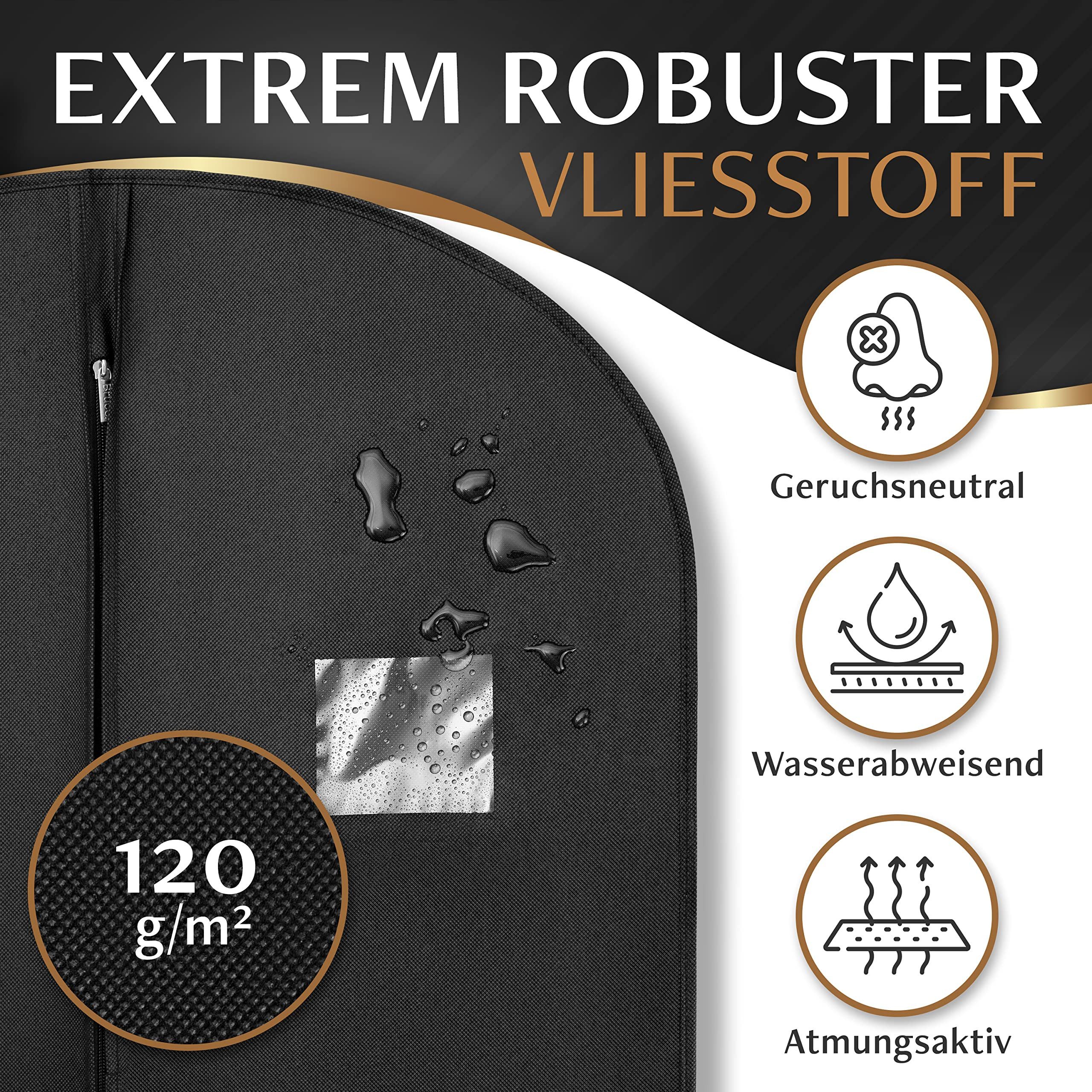 Bruce Kleidersack Optimierte Materialstärke von 120 GSM (Hochwertige Kleiderhülle für Anzug und Kleid) Atmungsaktive Anzugtasche für Reisen