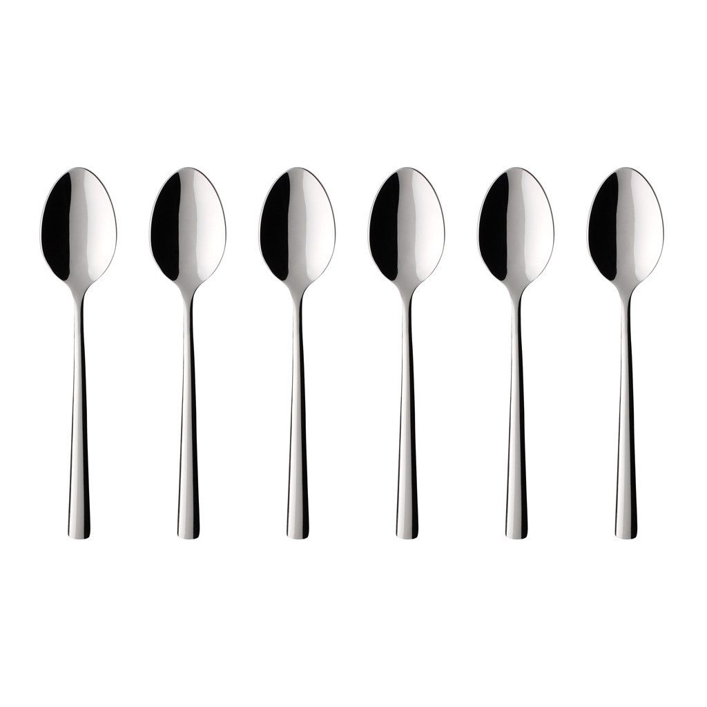 Villeroy & Boch Teelöffel Piemont Kaffeelöffel, 6 Stück (6 Stück), Edelstahl, 6 Stck, spülmaschinenfest