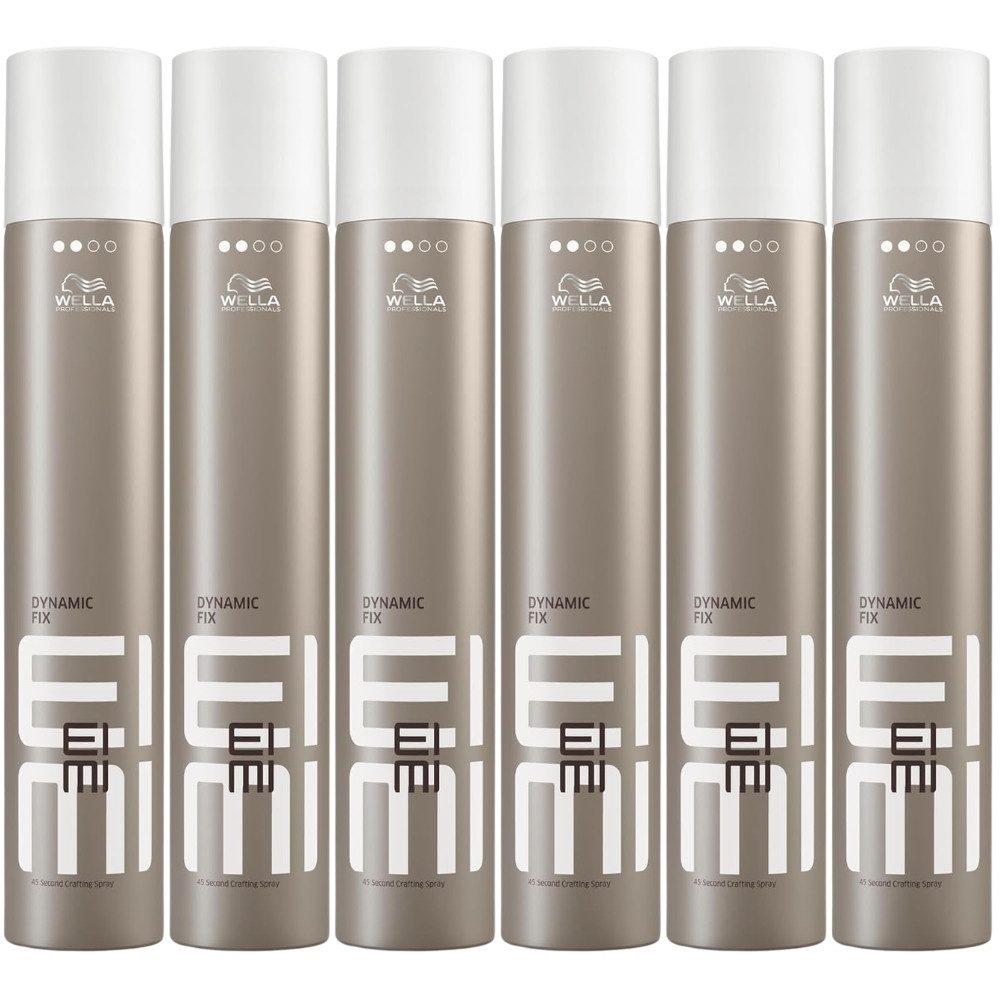 Wella Haarspray EIMI Dynamic Fix Haarspray 500ml flexibler Halt UV-Schutz 45 Sek, Spar-Set, 6er-Pack