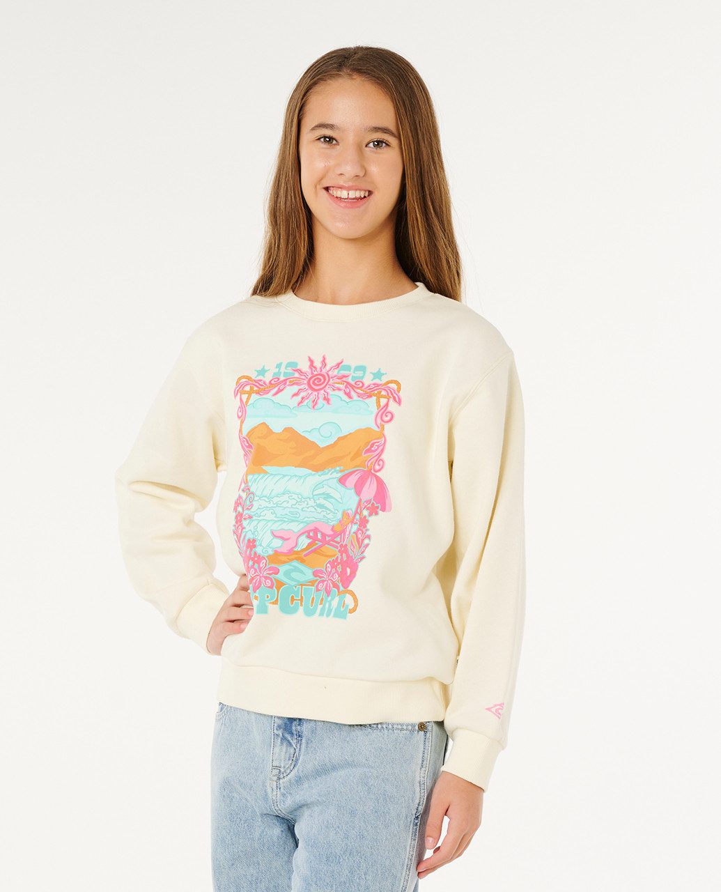 Rip Curl Sweatshirt Rip Curl Sunshine Squad Rundhals-Sweatshirt für Mädchen