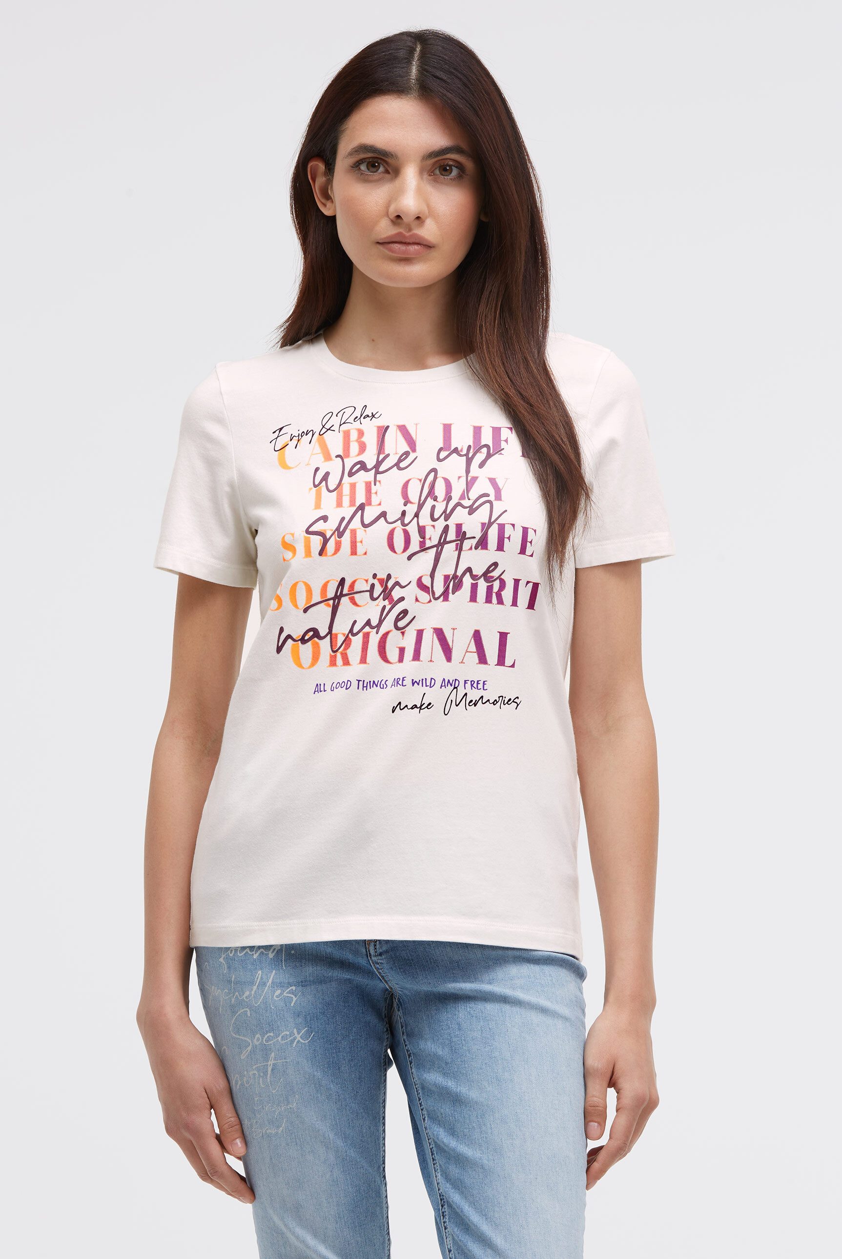SOCCX Rundhalsshirt mit Baumwolle