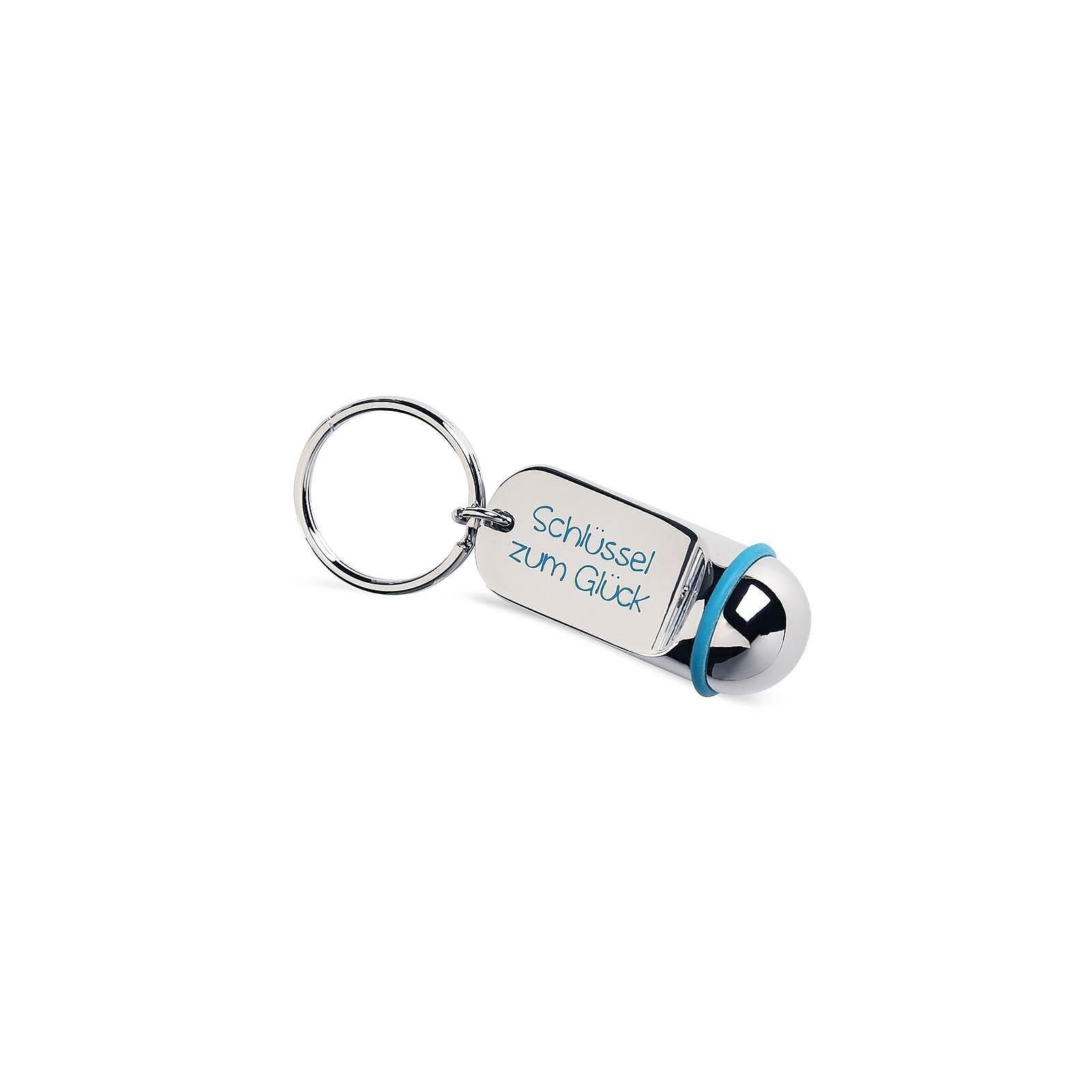 Depot Schlüsselanhänger Schlüsselanhänger Schlüssel zum Glück (Packung, 1-tlg., 1 Stück Schlüsselanhänger), aus Eisen, Quartz, Zinklegierung, L 4 Zentimeter, B 2 Zentimeter