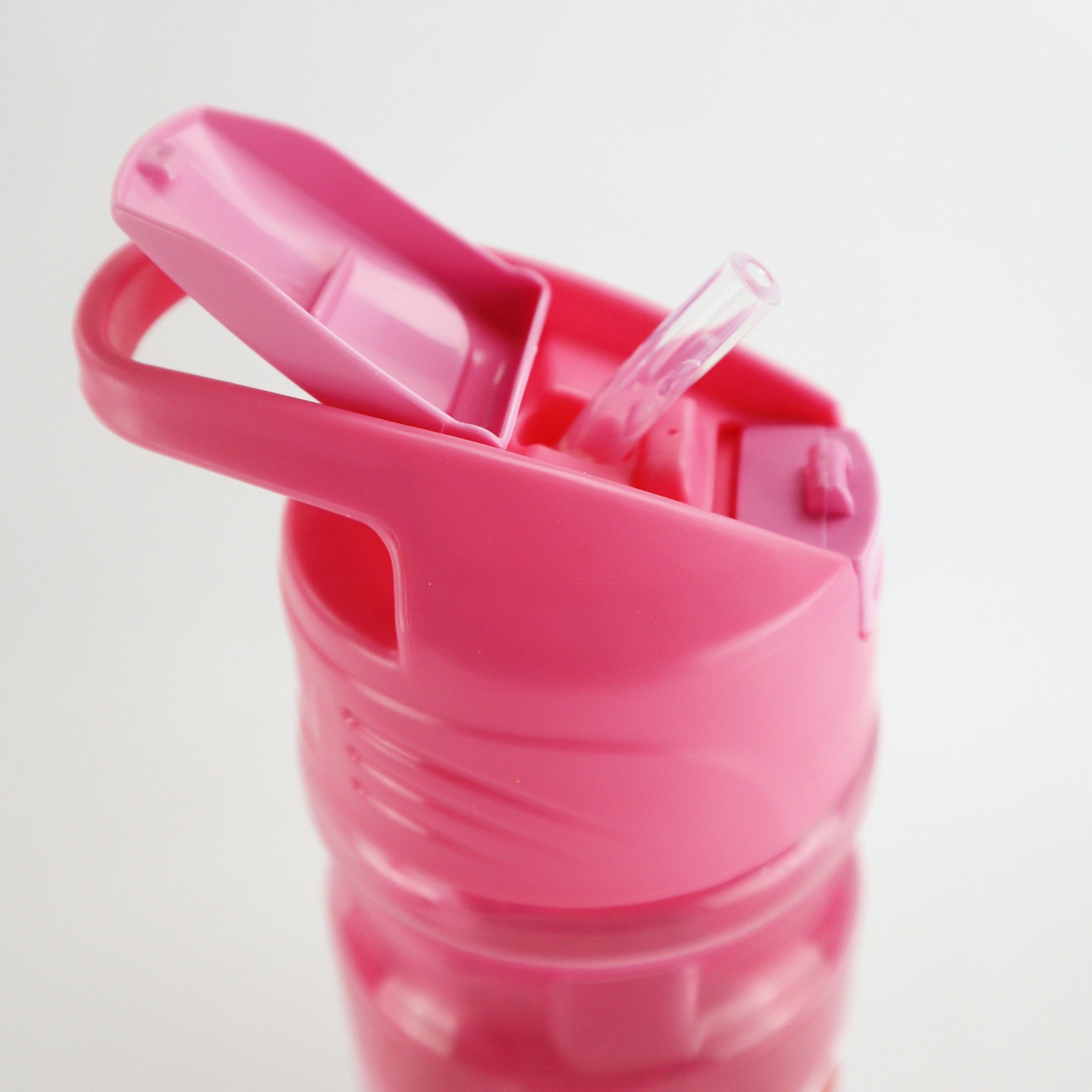 Disney Trinkflasche Disney Minnie Maus Wasserflasche Flasche 500 ml Griff Strohhalm