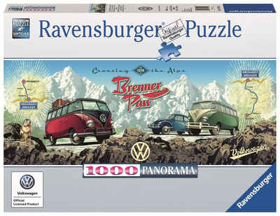 Ravensburger Пазли Mit dem VW Bulli über den Brenner 1000 Teile, 1000 Пазлиteile