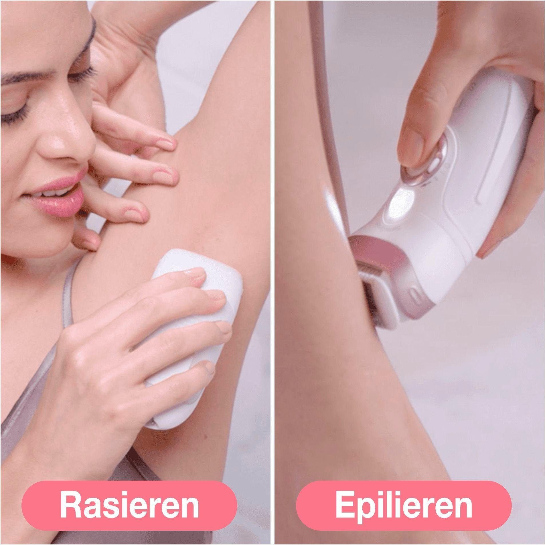 für Kabellose & Epilierer Wet&Dry Epilierer Silk-épil 9 Haarentfernung 6-in-1, 6-in-1 Gesicht Braun 9-975 Körper