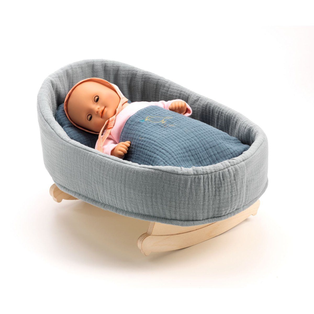 DJECO Puppenbett POMEA Puppenwiege Blue Dream DJ07848