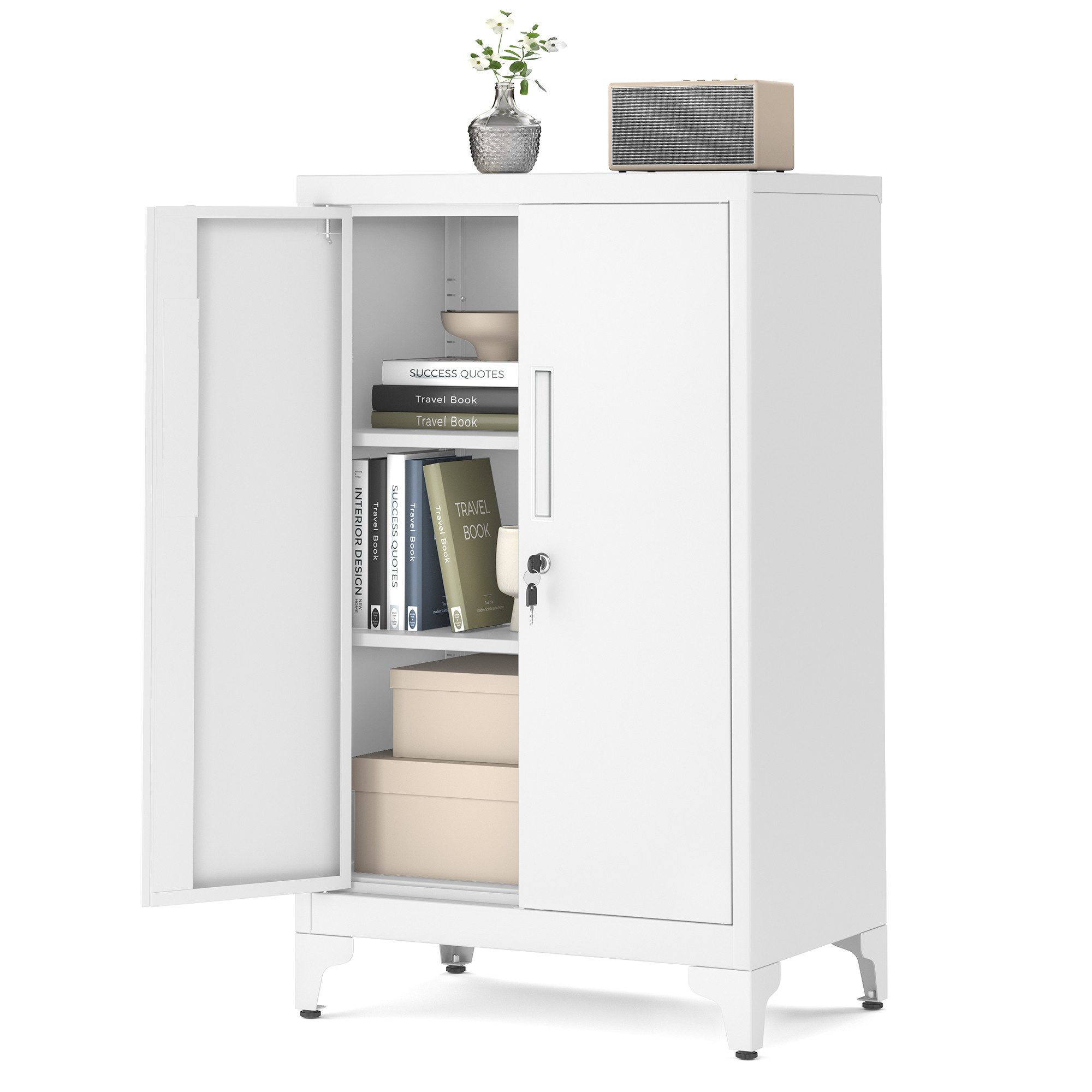 SONGMICS Aktenschrank Aktenschrank, Mehrzweckschrank, Büroschrank mit günstig online kaufen