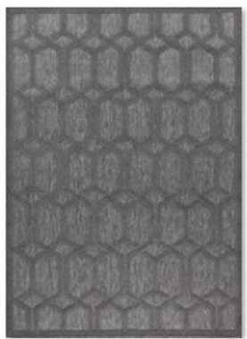 Teppich MY-RUG Outdoor-Teppich "Ross" 150x80 cm, schwarz, Wohnando, rechteckig, Höhe: 8 mm, mit Hoch-Tief-Effekt, unifarben, sehr kuschelig