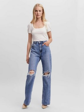 Vero Moda Weite Jeans Kithy (1-tlg) Plain/ohne Details, Weiteres Detail