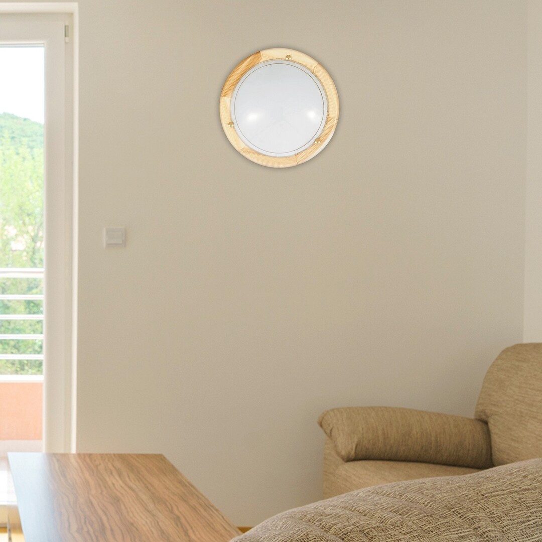 Rabalux Deckenleuchte "Ufo" Holz, rund, E27, ø300mm